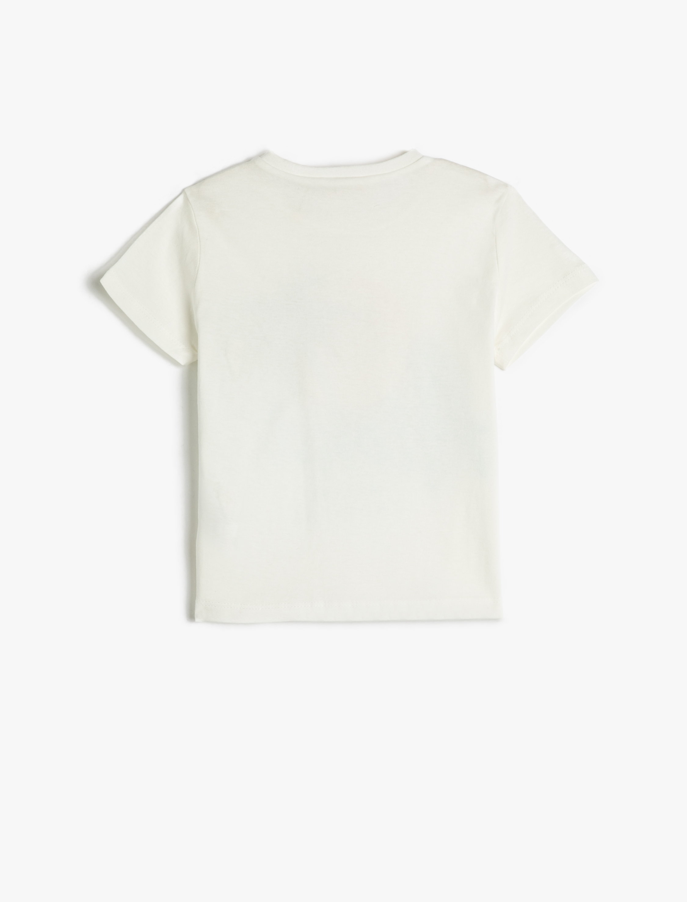 Kız Çocuk Tişört Kısa Kollu Bisiklet Yaka Pullu Pamuklu