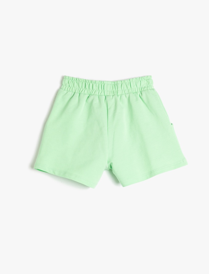 Kız Çocuk Basic Şort Cepli Rahat Kesim Pamuklu