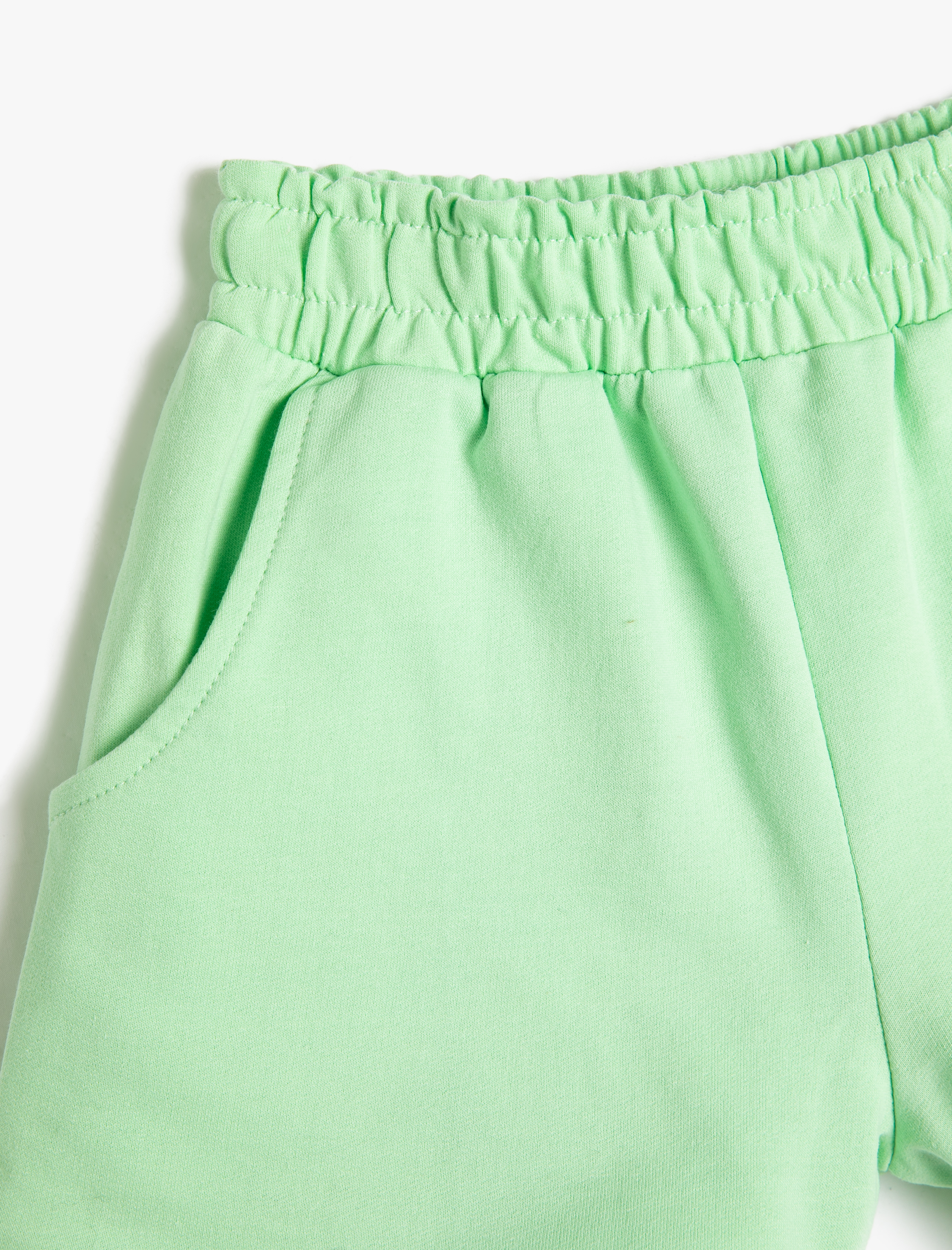  Kız Çocuk Basic Şort Cepli Rahat Kesim Pamuklu