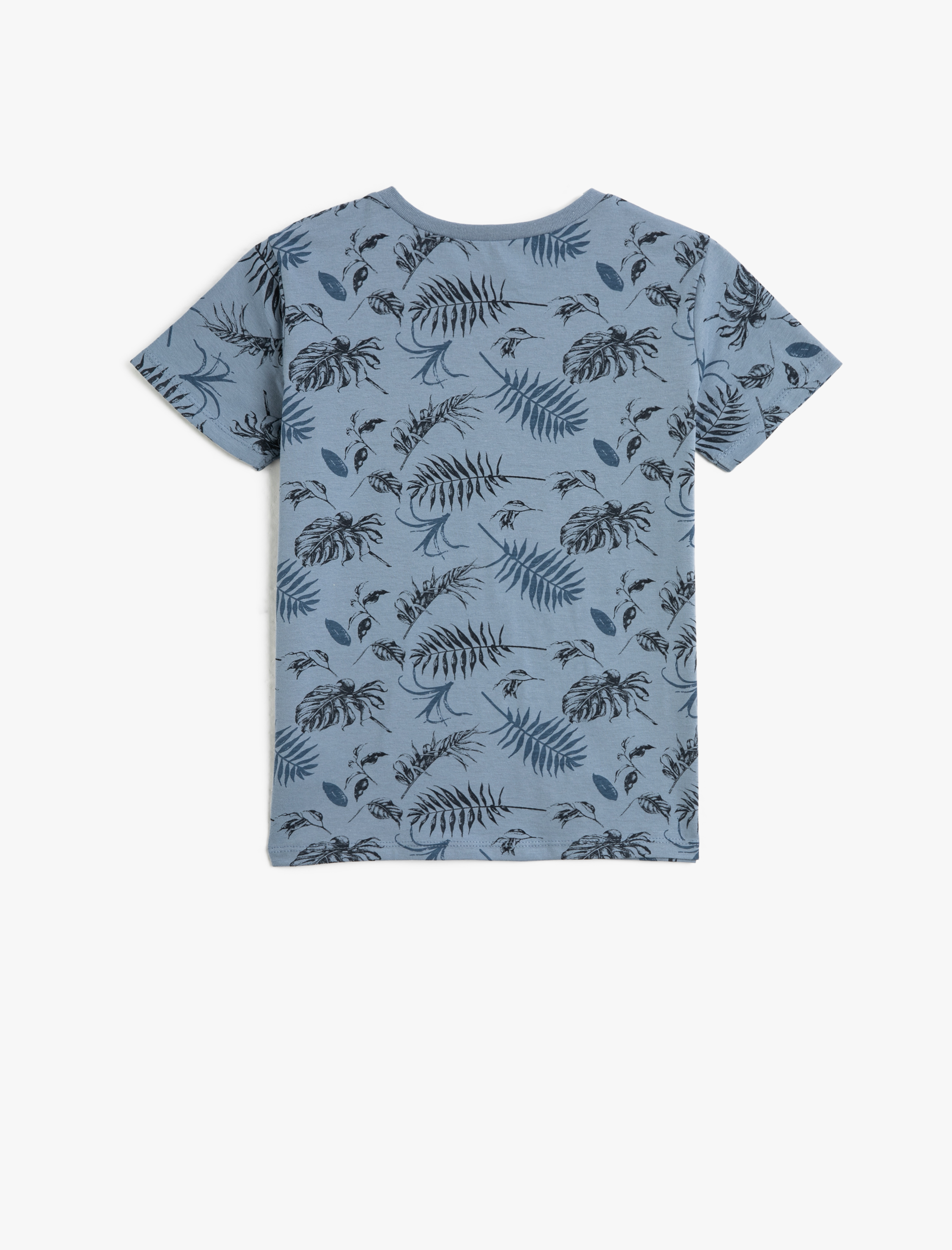  Erkek Çocuk Tişört Kısa Kollu Bisiklet Yaka Baskılı Pamuklu