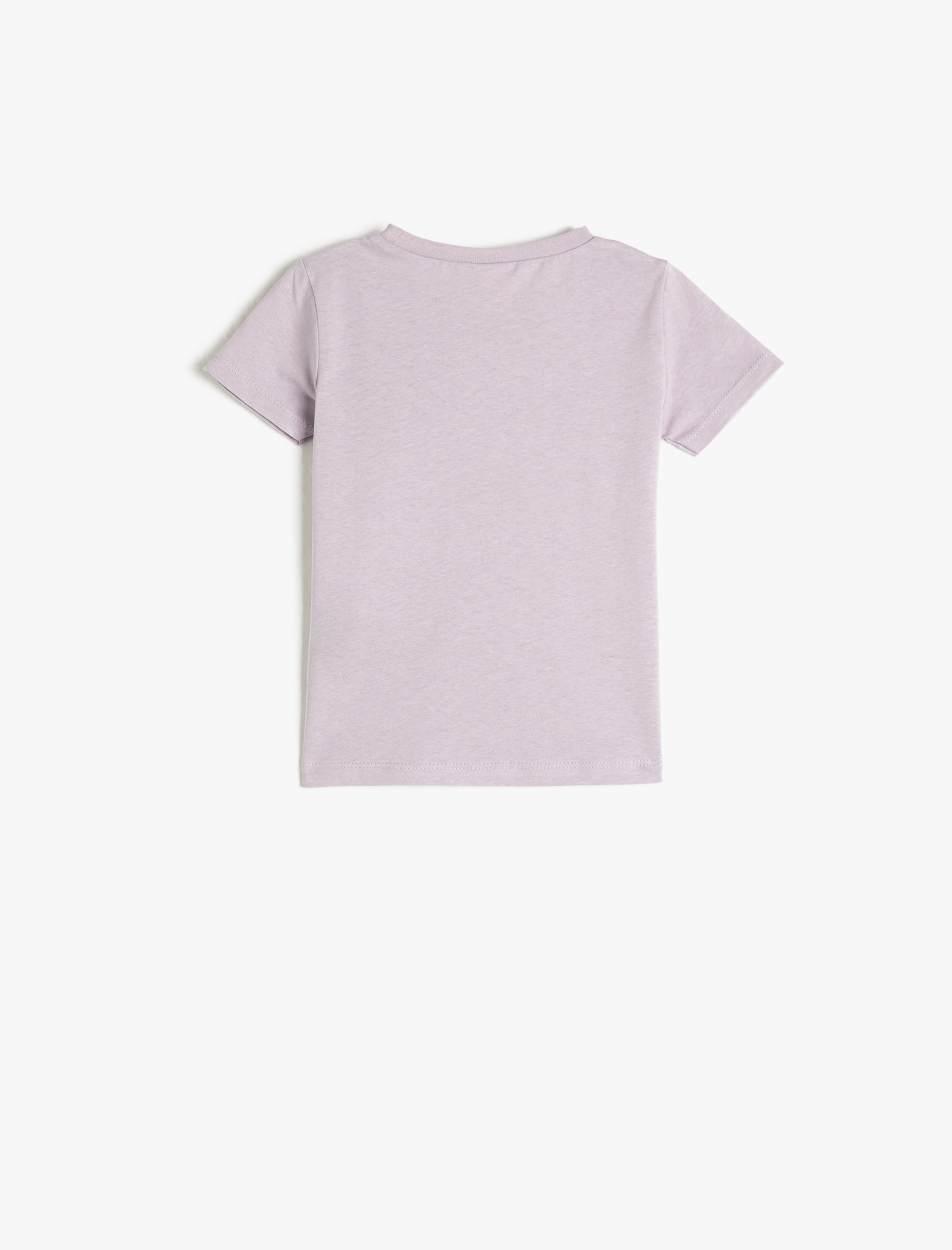  Kız Bebek Tişört Kısa Kollu Bisiklet Yaka Baskılı Pamuklu