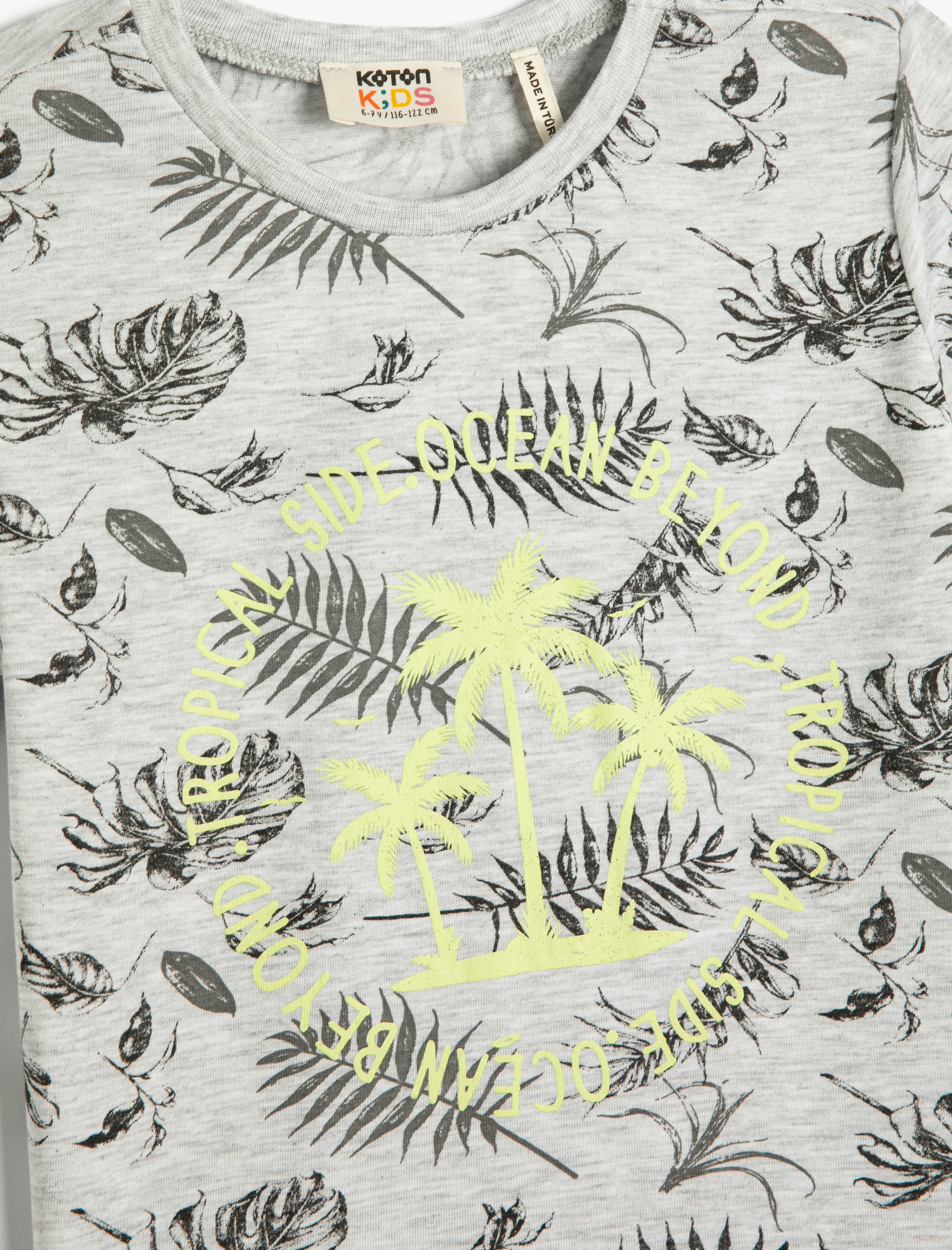  Erkek Çocuk Tişört Kısa Kollu Bisiklet Yaka Baskılı Pamuklu