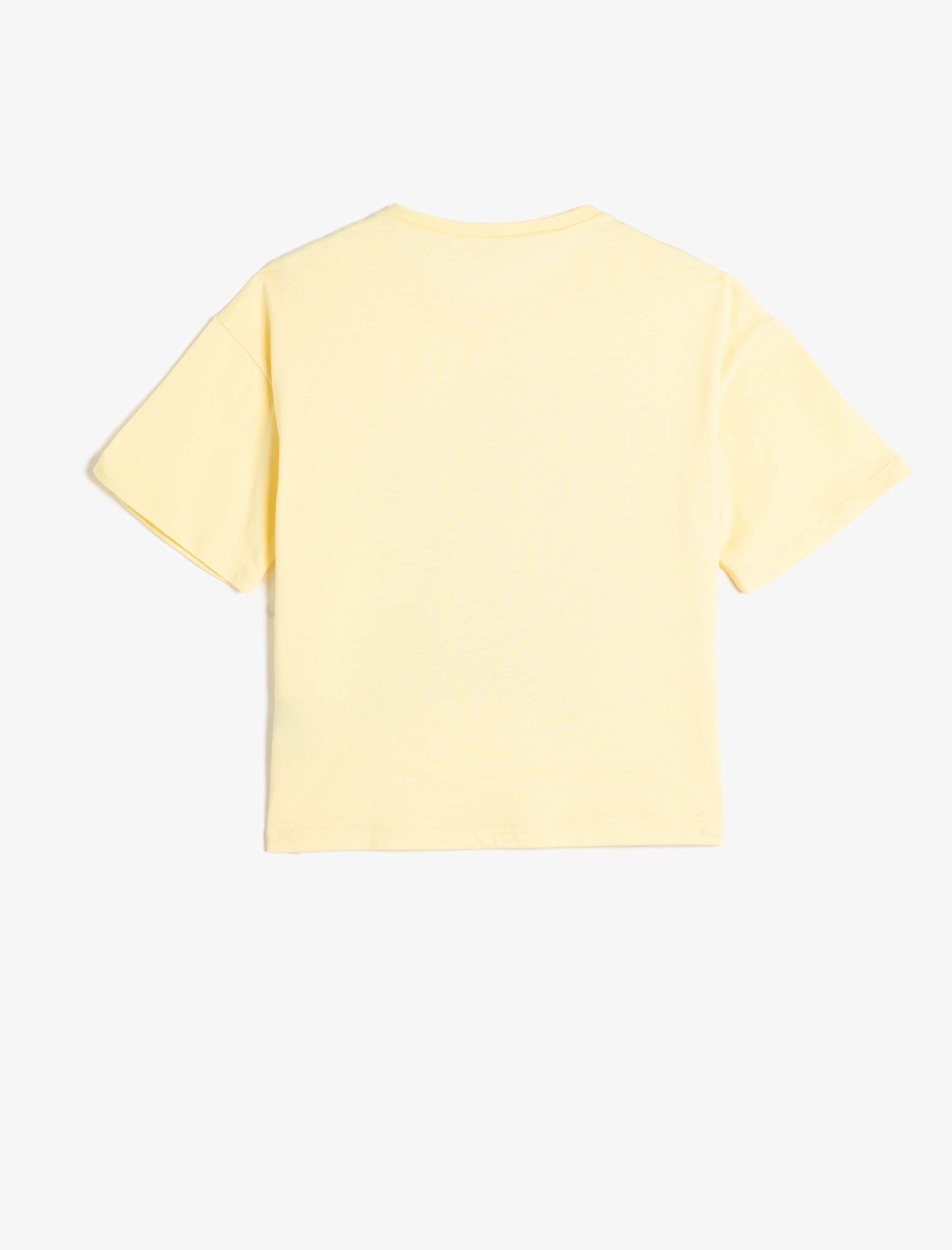  Kız Çocuk Tişört Kısa Kollu Bisiklet Yaka Pamuklu Anime Baskılı