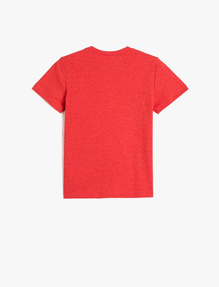 Erkek Çocuk Tişört Kısa Kollu Bisiklet Yaka Kabartma Baskılı