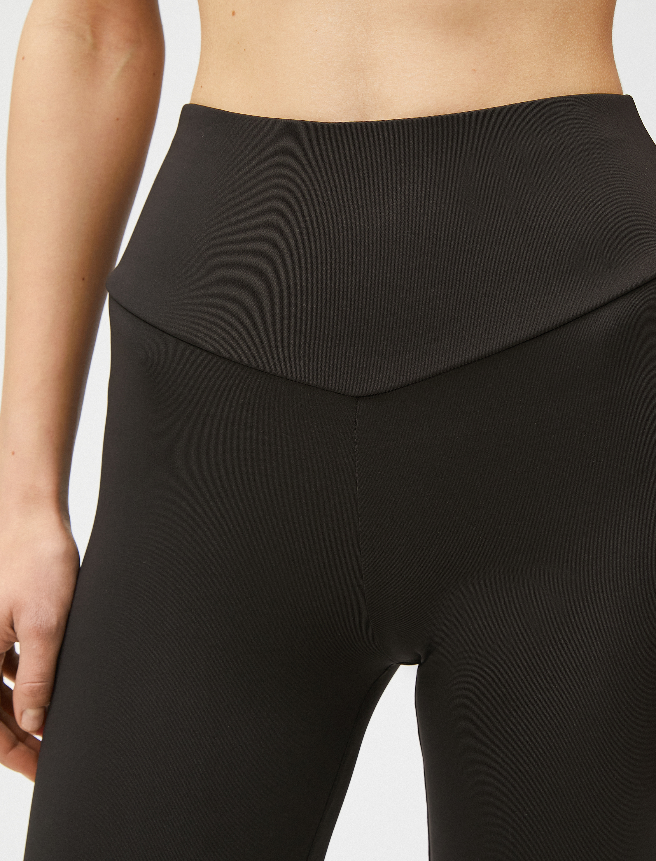   İspanyol Paça Sporcu Tayt Yüksek Bel