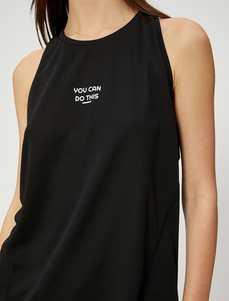   Baskılı Spor Atlet Halter Yaka