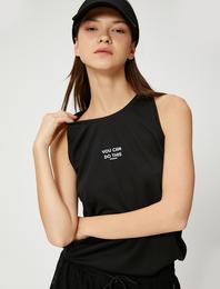 Baskılı Spor Atlet Halter Yaka