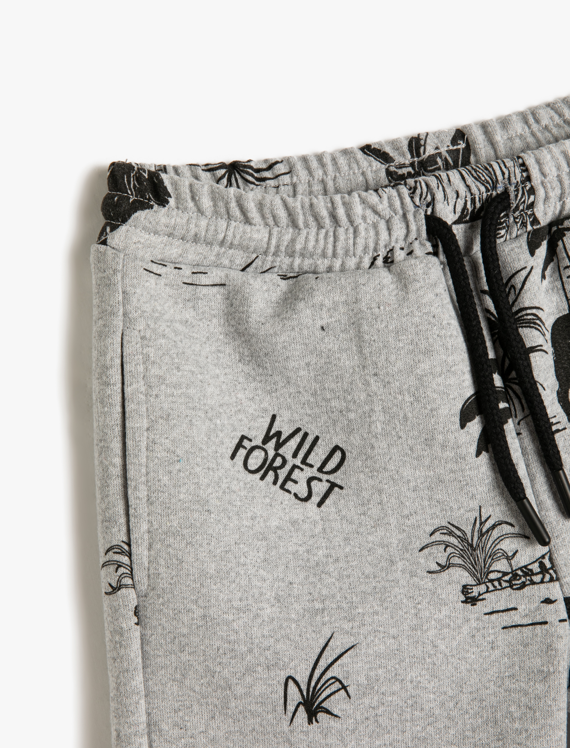  Erkek Çocuk Şort Beli Bağlamalı Cepli Pamuklu