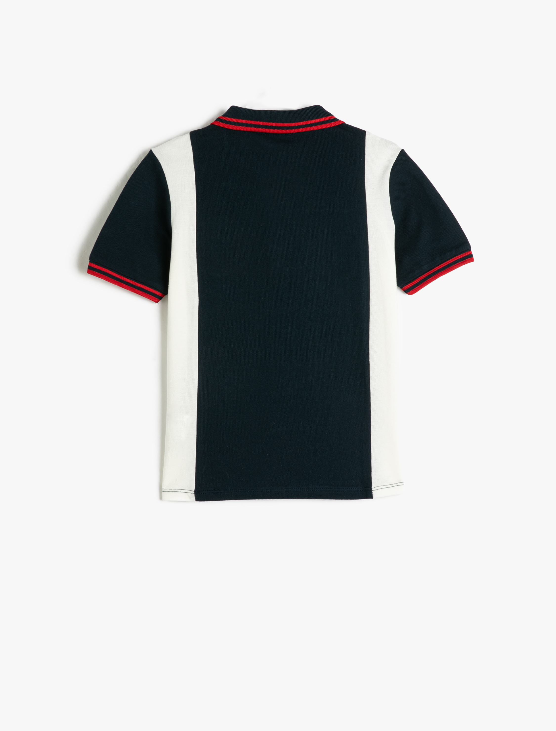  Erkek Çocuk Polo Tişört Kısa Kollu Renk Bloklu Pamuklu