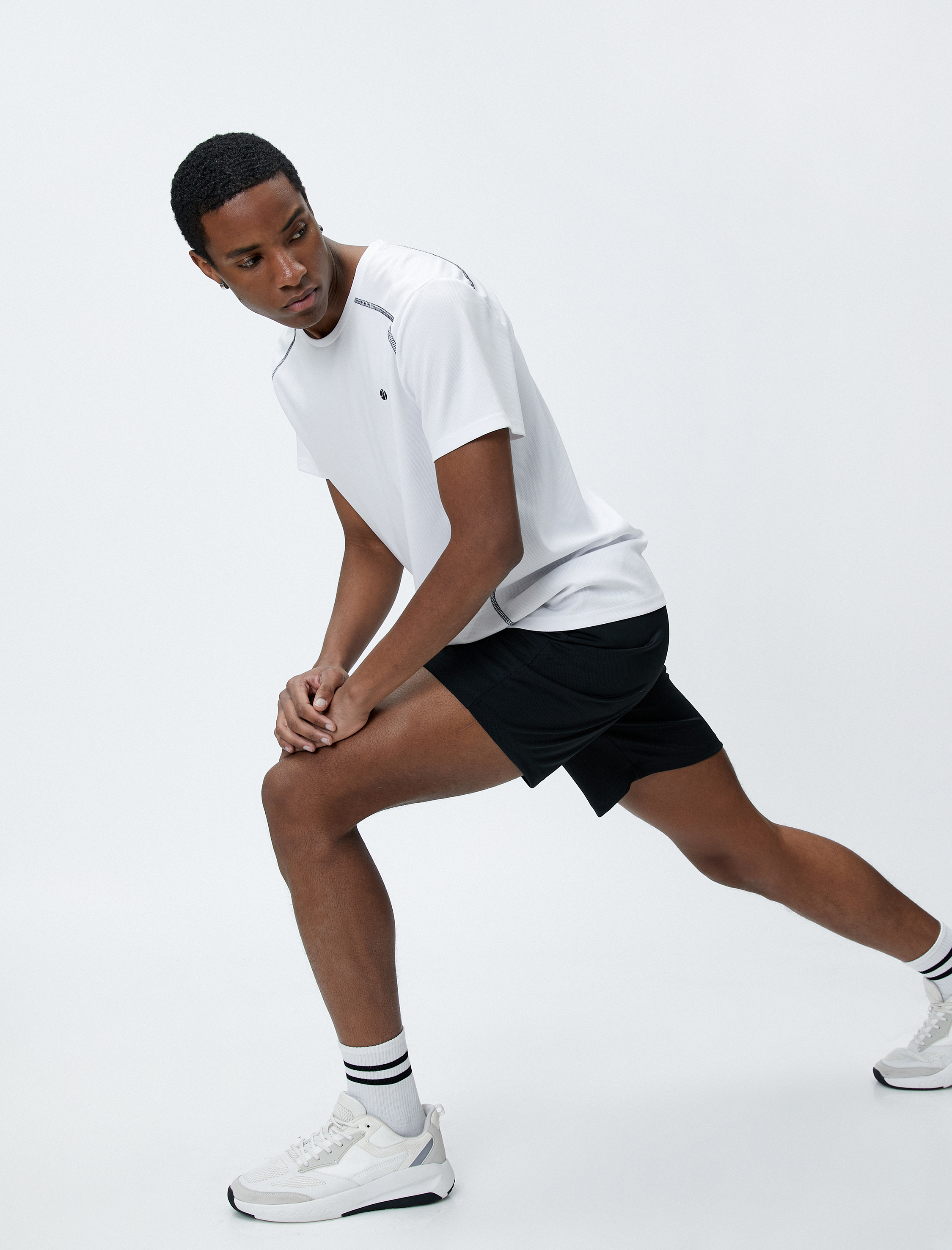   Kısa Spor Şort Beli Bağcıklı Cepli