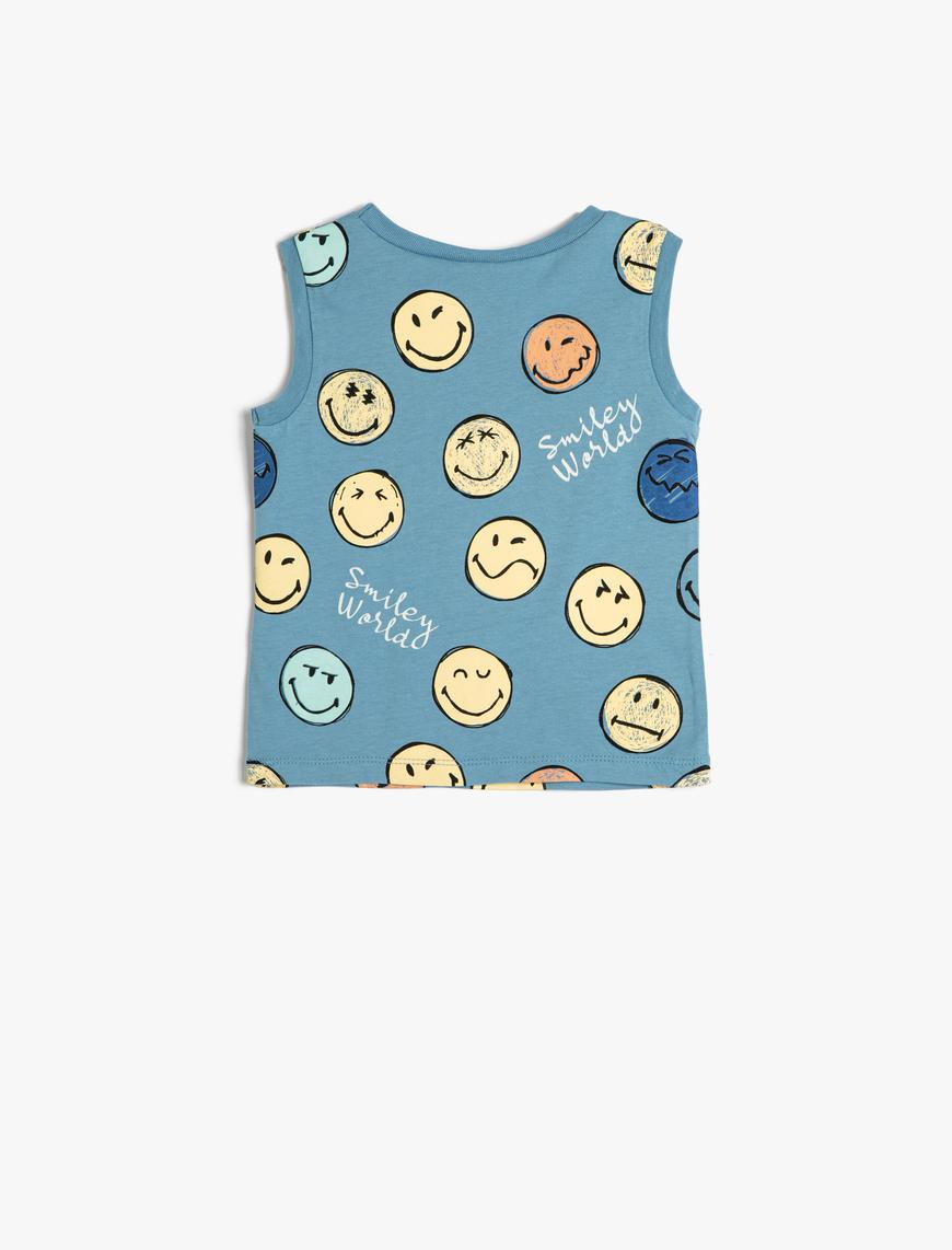  Erkek Bebek SmileyWorld® Atlet Lisanslı Bisiklet Yaka Pamuklu