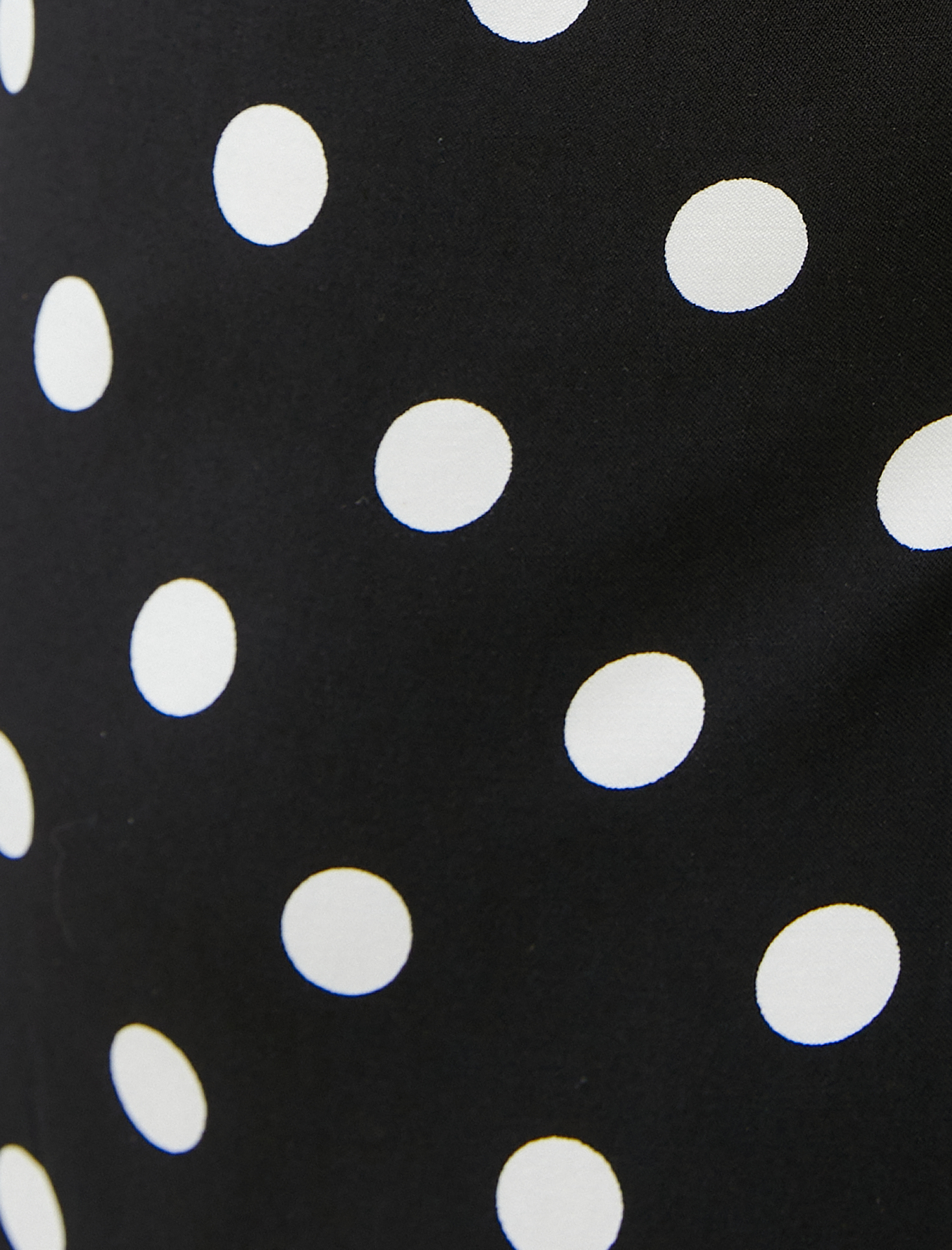   Mini Puantiyeli Elbise Balon Kollu Önü Drapeli