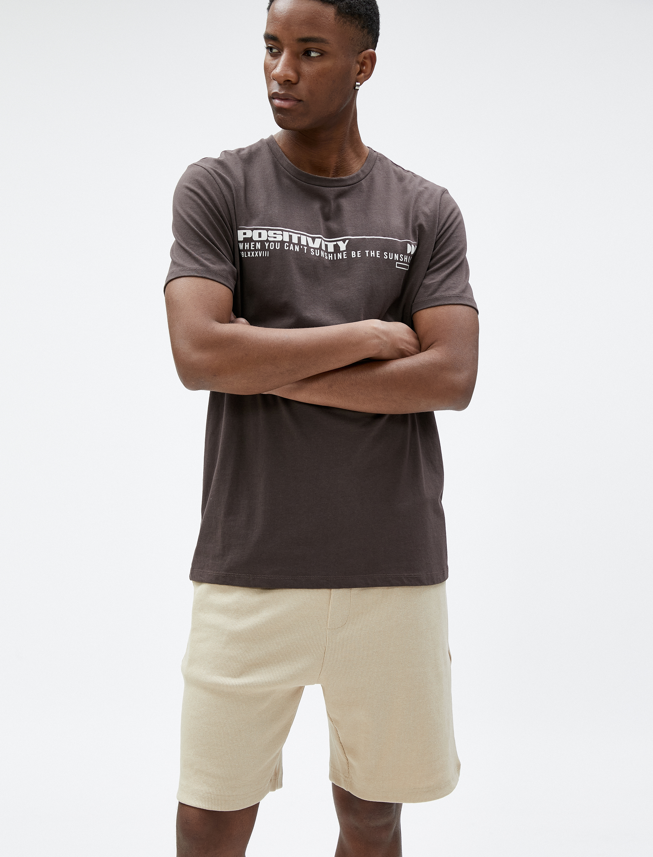   Basic Bermuda Şort Beli Bağcıklı Cep Detaylı Dar Kesim