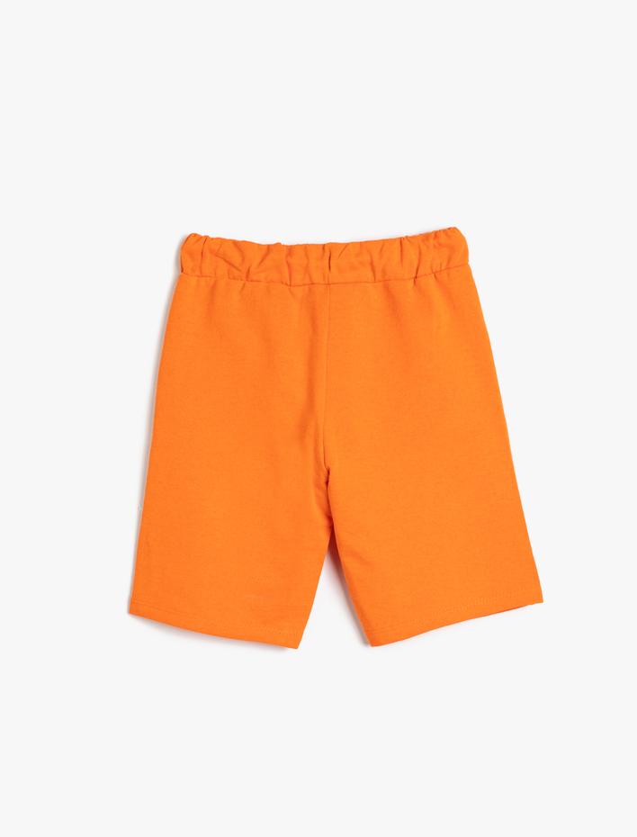 Erkek Çocuk Şort Beli Bağlamalı Basic Cepli Pamuklu