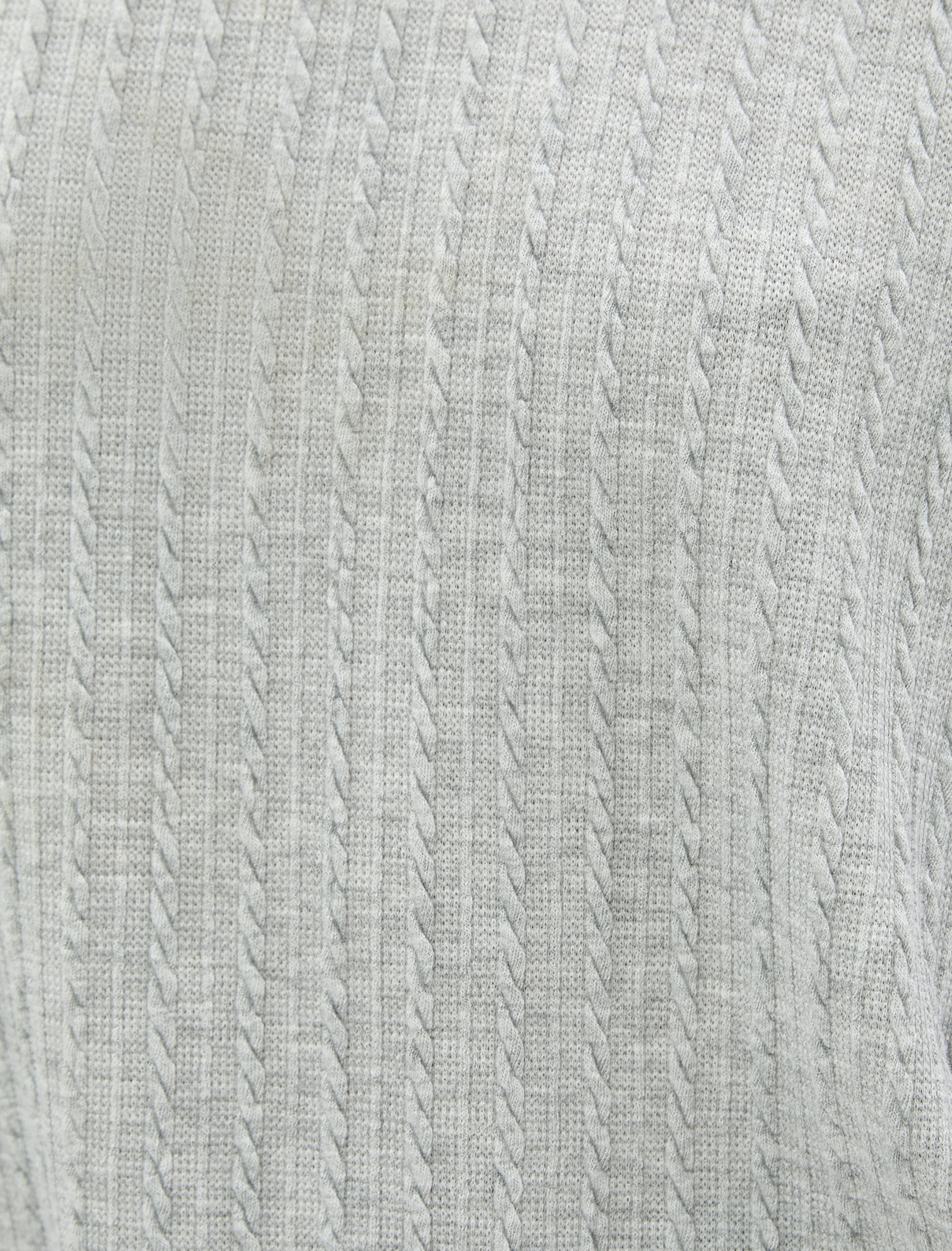   Crop Tişört Kısa Kollu Örgü Motifli