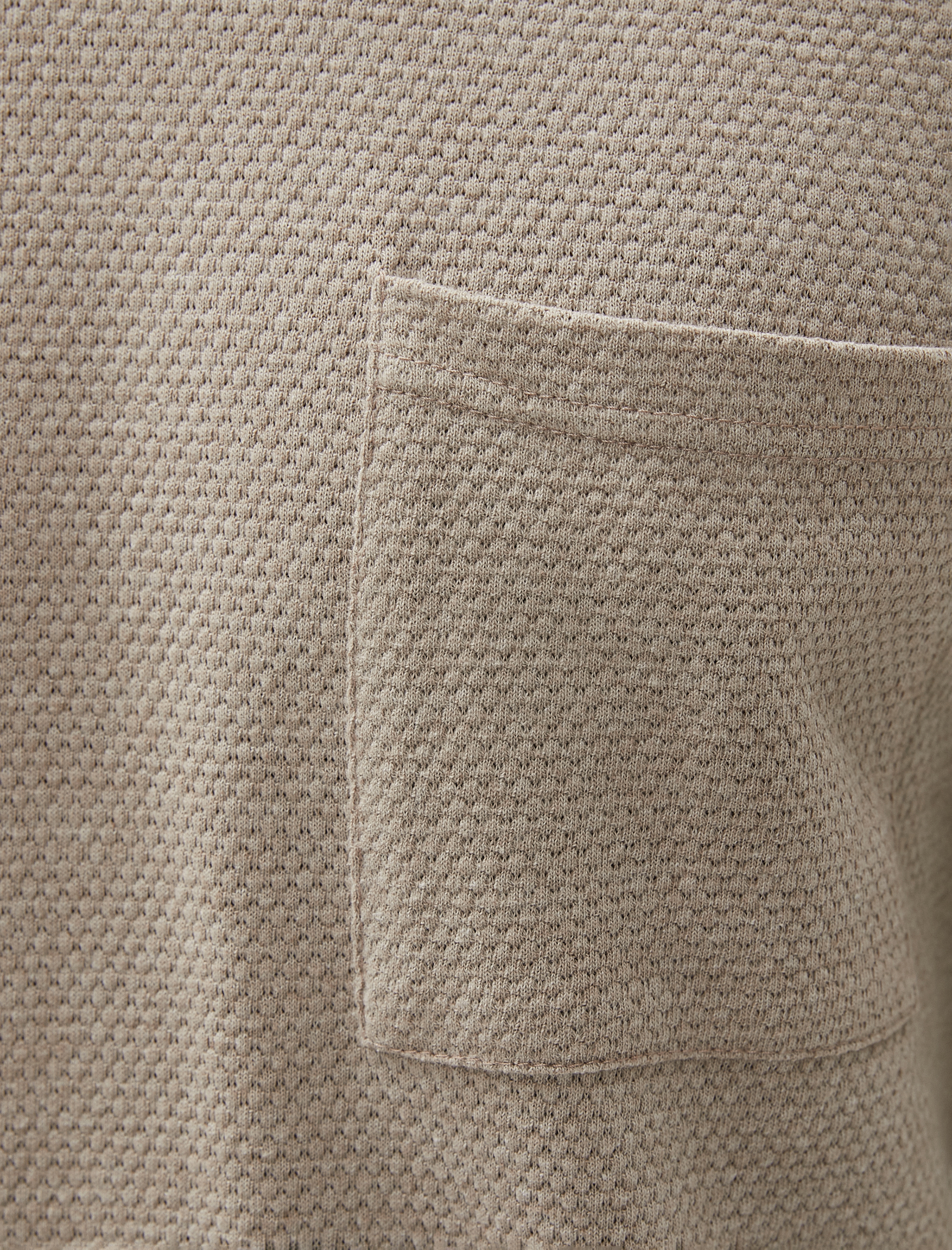   Basic Tişört Bisiklet Yaka Cep Detaylı Kısa Kollu