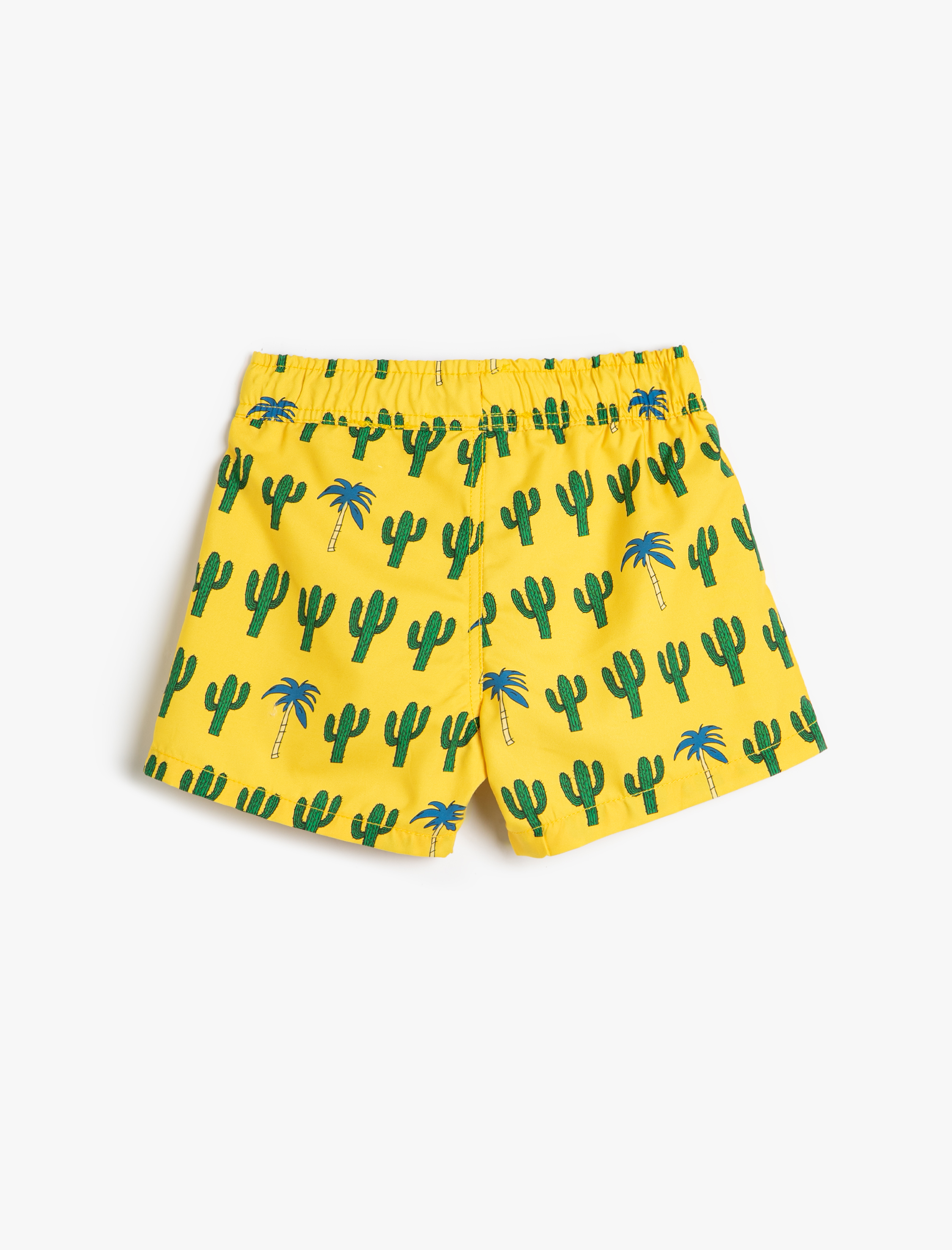  Erkek Çocuk Mayo Beli Bağlamalı Kaktüs Baskılı File Astarlı