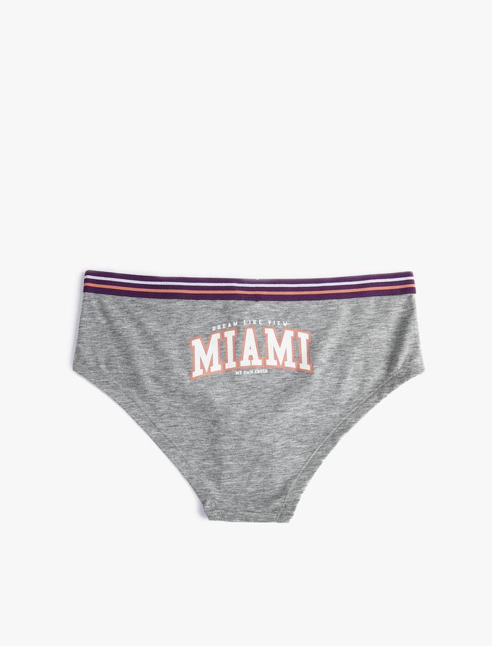  Hipster Külot Slogan Baskılı Renkli Ribanalı