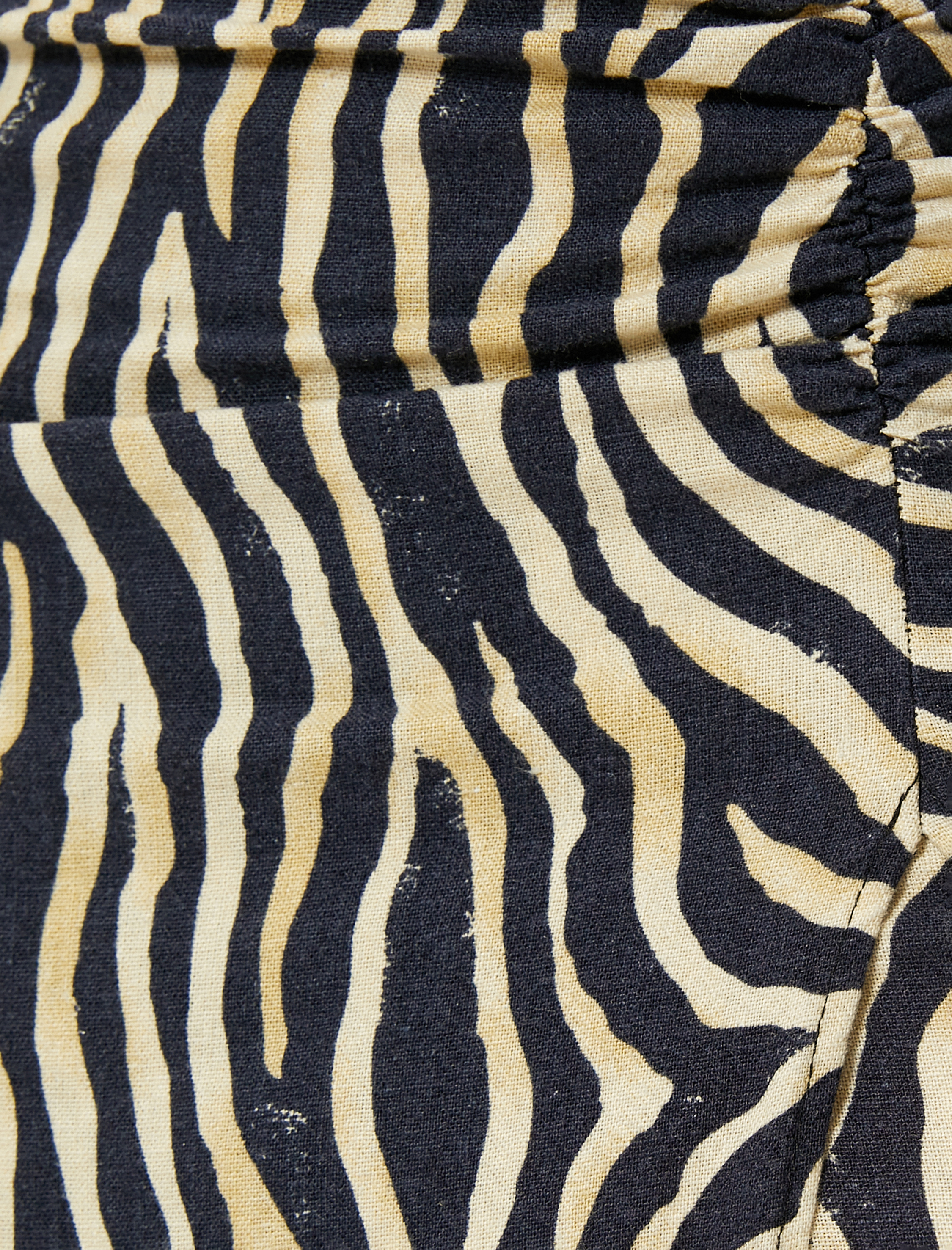   Midi Etek Drapeli Yırtmaçlı Keten Karışımlı