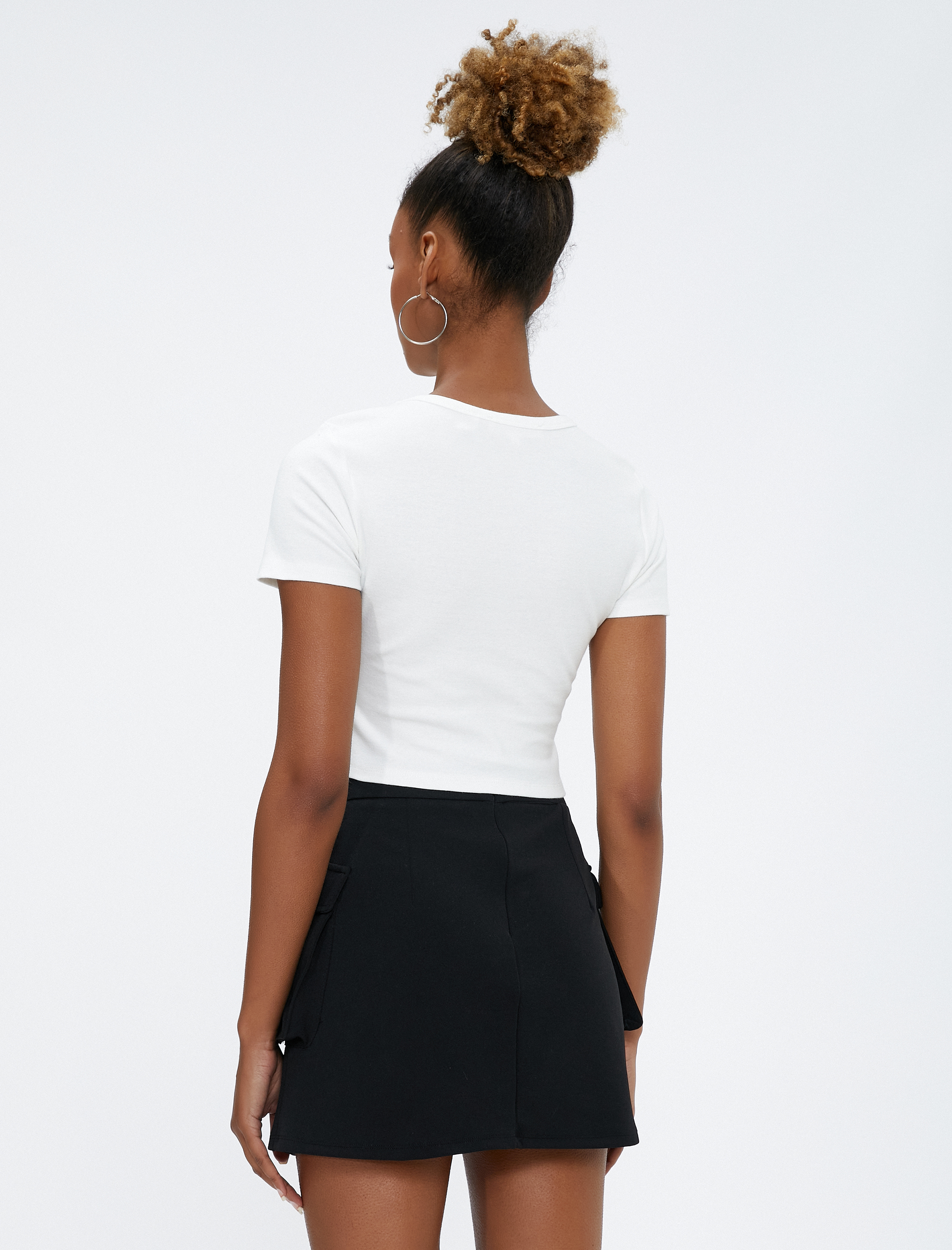   Kolej Baskılı Tişört Bisiklet Yaka Slim Fit Kısa Kollu