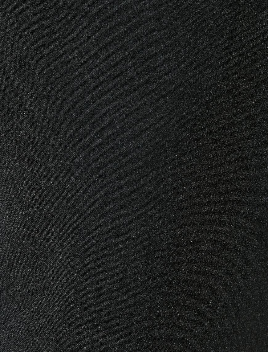   Kumaş Pantolon Slim Fit Beli Bağcıklı Dar Paça Cepli