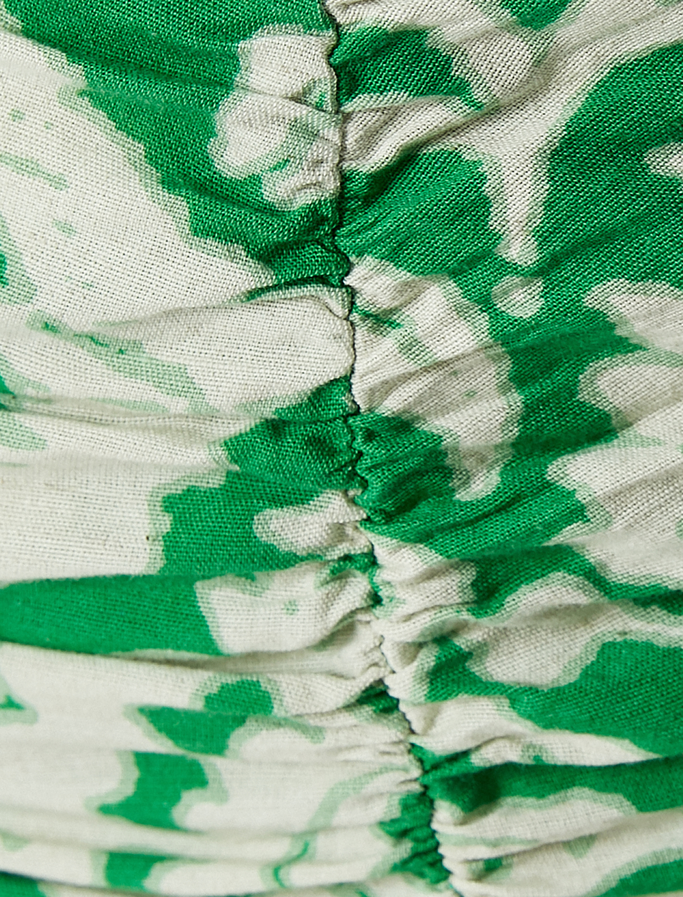   Midi Etek Çiçekli Yırtmaçlı Büzgülü Normal Bel Pamuklu