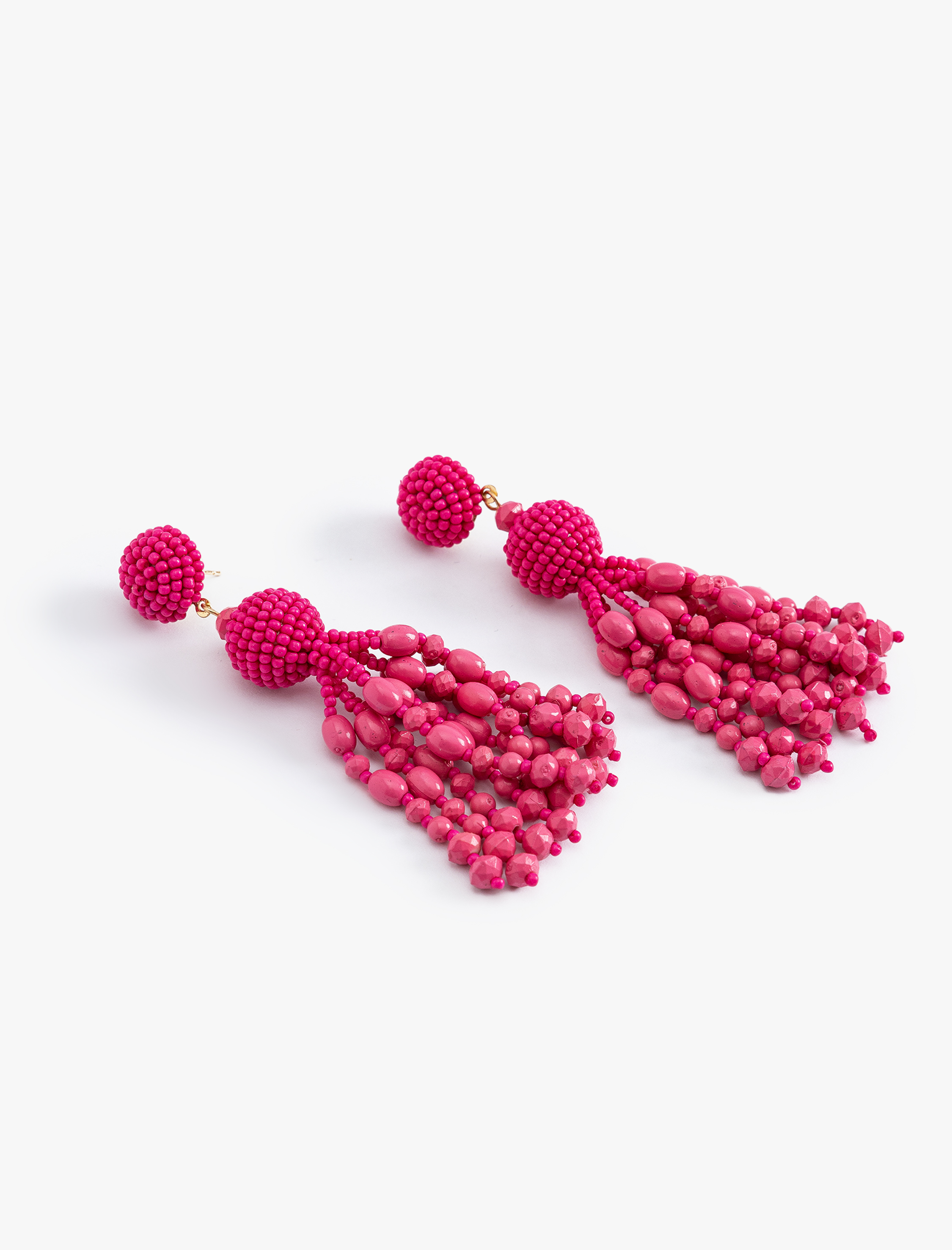  Kadın Boncuklu Küpe Sallantılı Büyük Boy - Koton X Sibil Çetinkaya