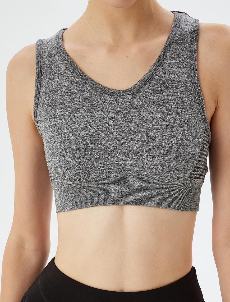   Sırt Detaylı U Yaka Slim Fit Sporcu Sütyeni