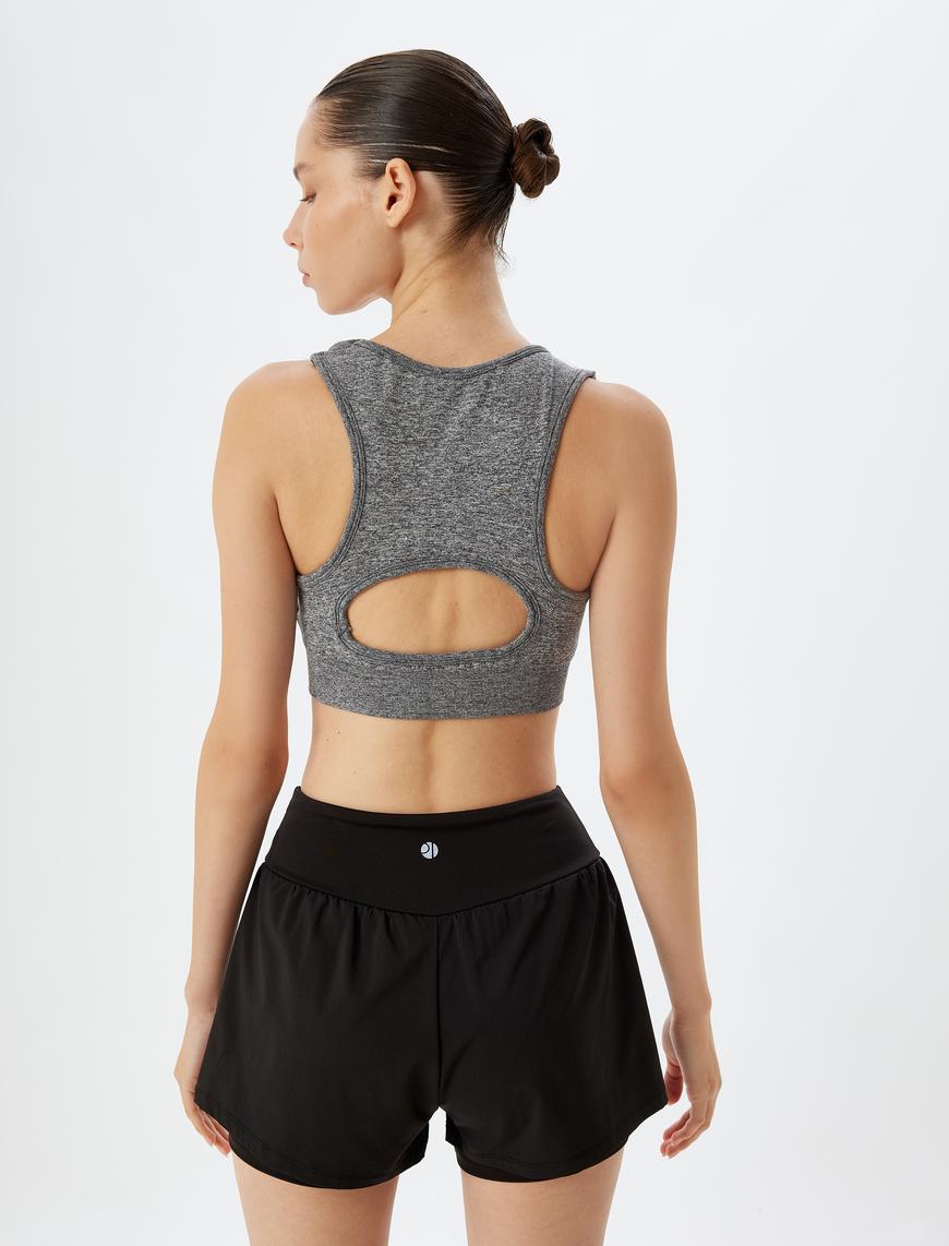   Sırt Detaylı U Yaka Slim Fit Sporcu Sütyeni