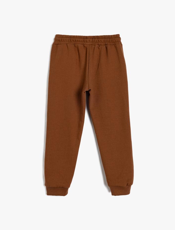 Erkek Çocuk Şardonlu Baskı Detaylı Cepli Jogger Eşofman Altı