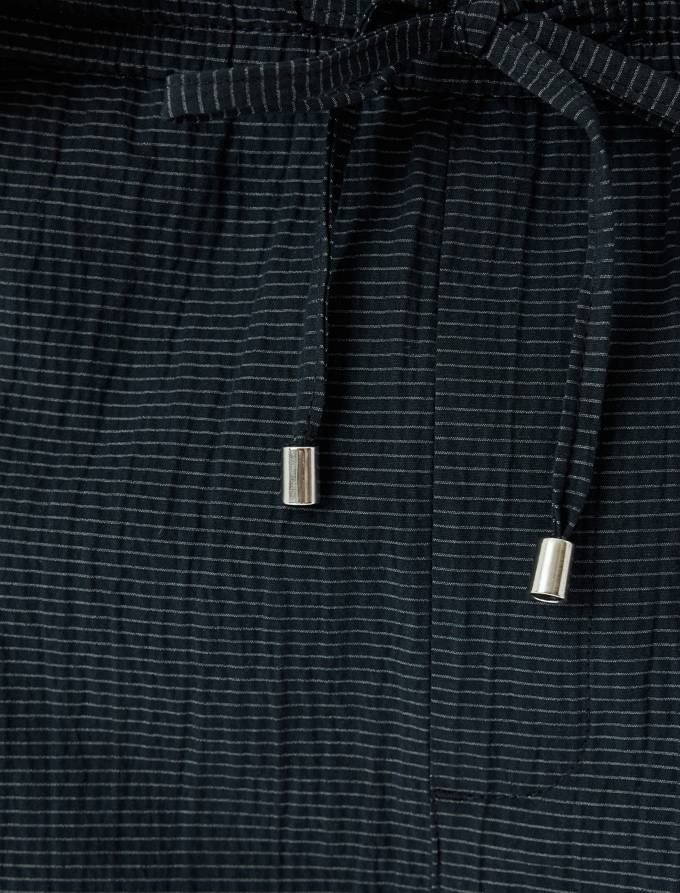   Bermuda Şort Cep Detaylı Dokulu Pamuklu