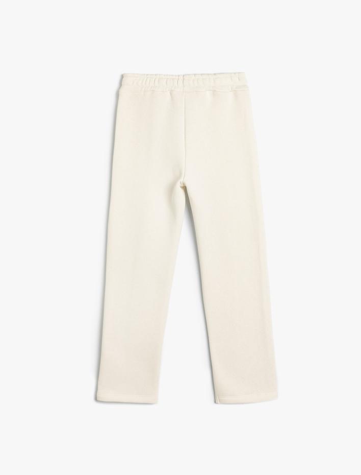 Kız Çocuk Basic Eşofman Altı Nervürlü Beli Lastikli Şardonlu