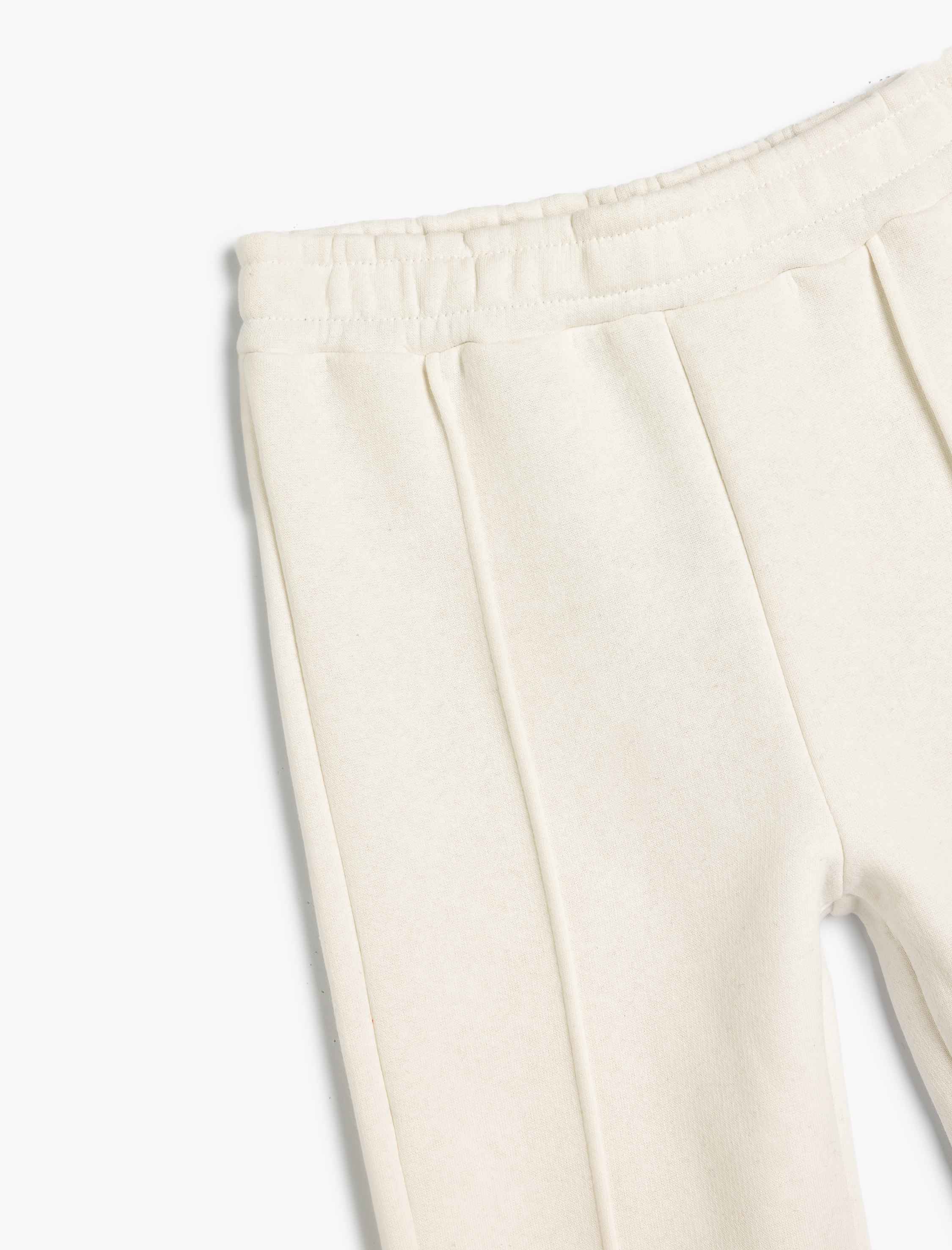  Kız Çocuk Basic Eşofman Altı Nervürlü Beli Lastikli Şardonlu