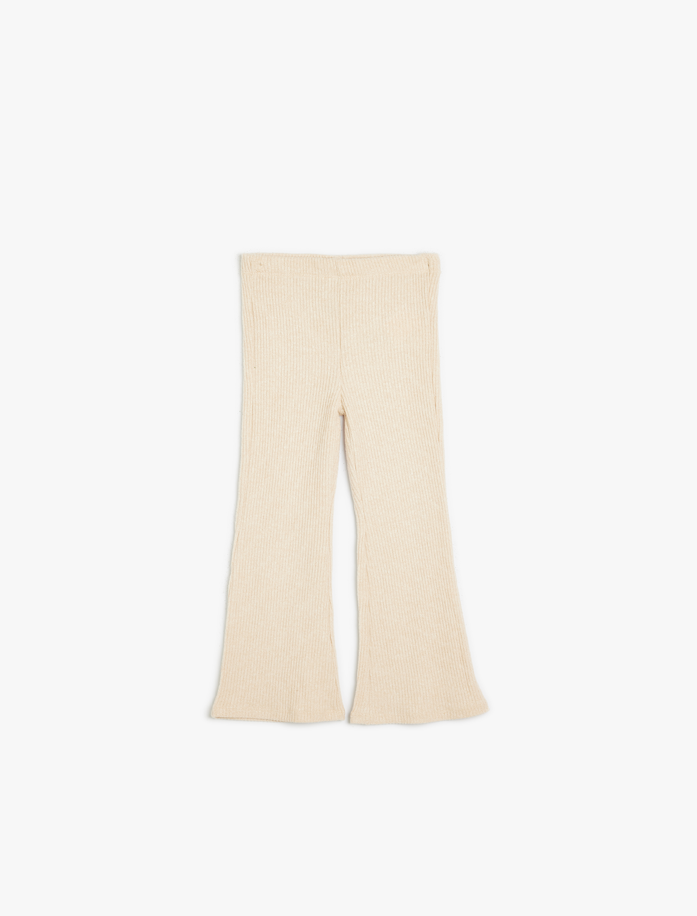  Kız Çocuk İspanyol Paça Pantolon Viskon Kumaş Ribanalı