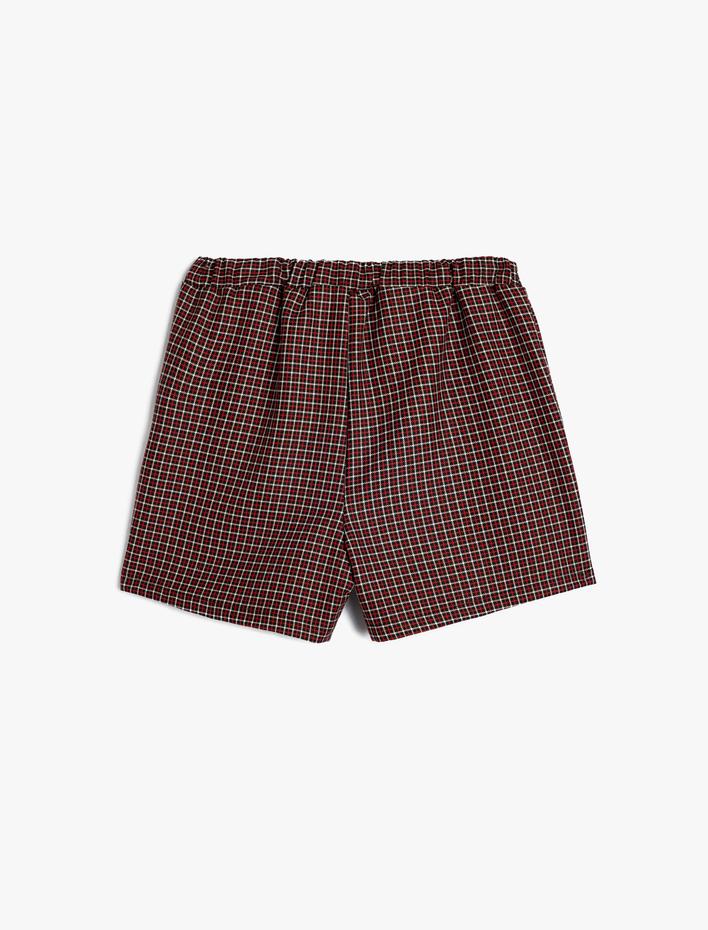 Kız Çocuk Toka Detaylı Beli Lastikli Viskon Karışımlı Şort Etek