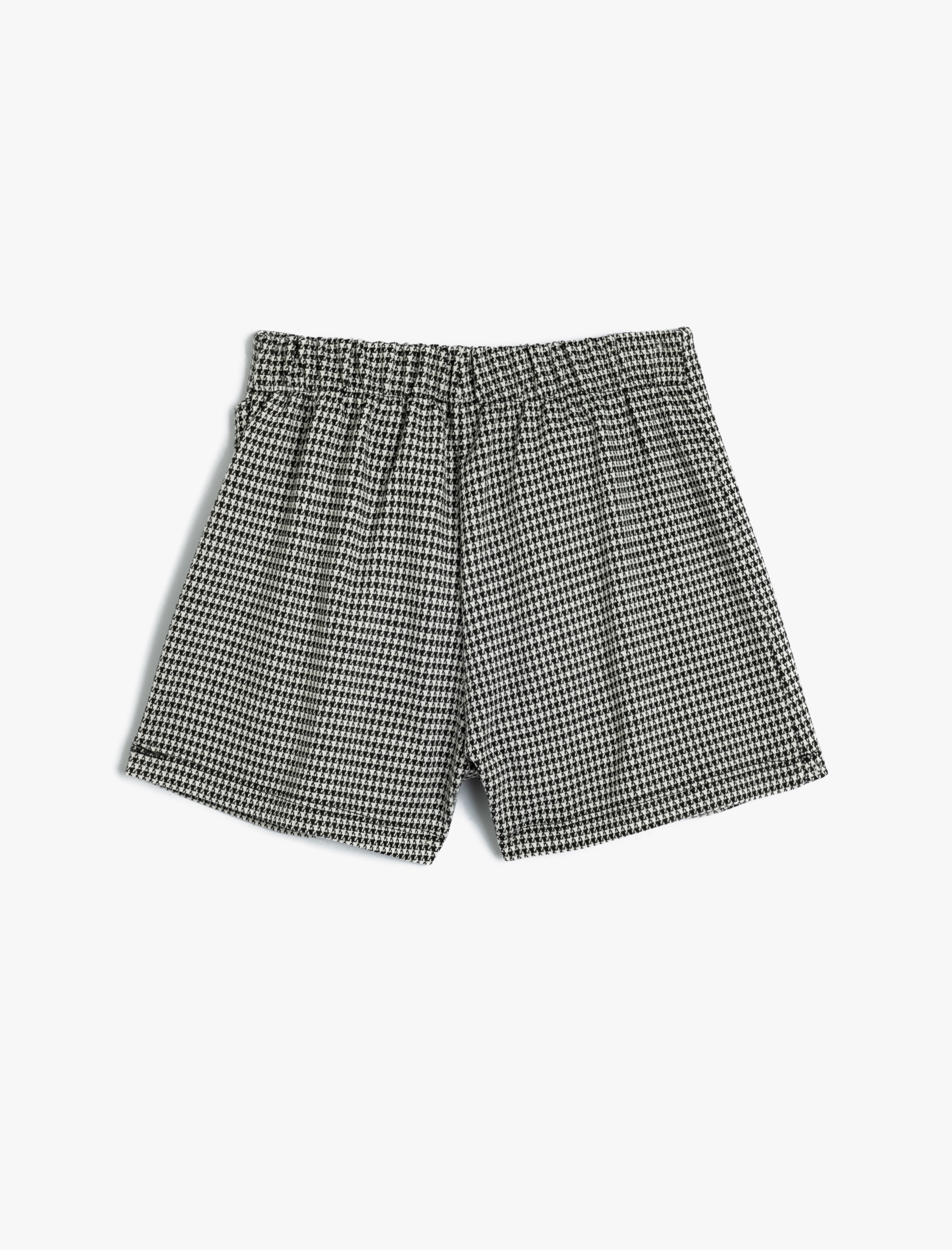  Kız Çocuk Pileli Toka Detaylı Beli Lastikli Şort Etek