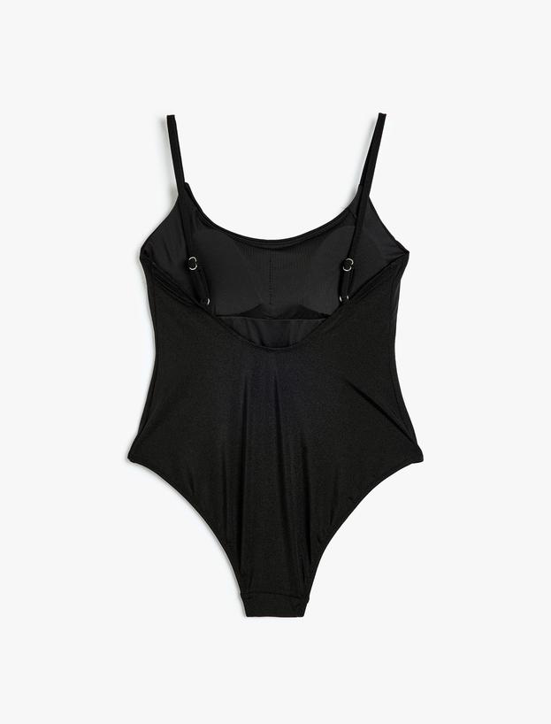 Taşlı Mayo İnce Askılı Slim Fit Astarlı Pedli_1