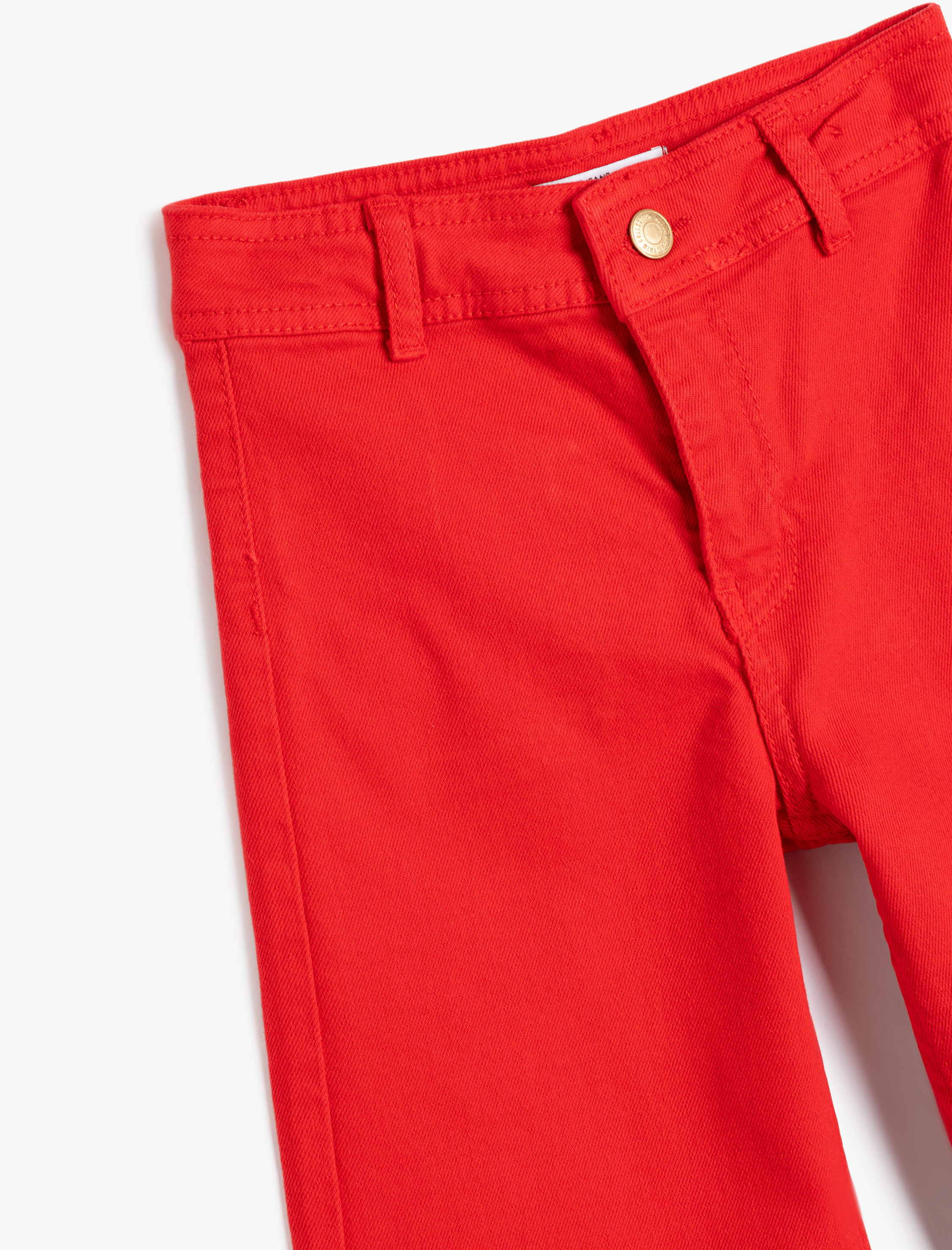  Kız Çocuk Kot Pantolon Bol Paça Cepli Pamuklu - Wide Leg Jean