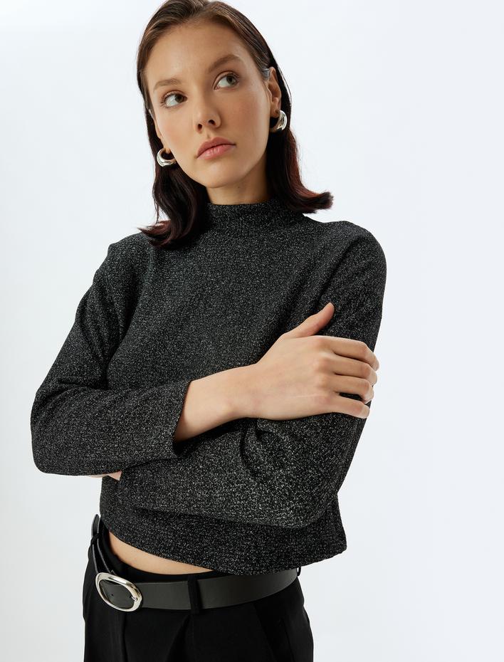  Dik Yaka Uzun Kollu Triko Kazak