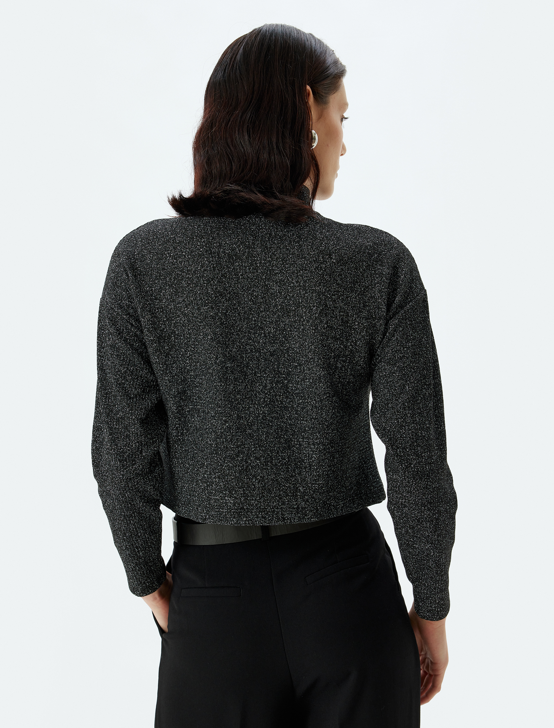   Dik Yaka Uzun Kollu Triko Kazak