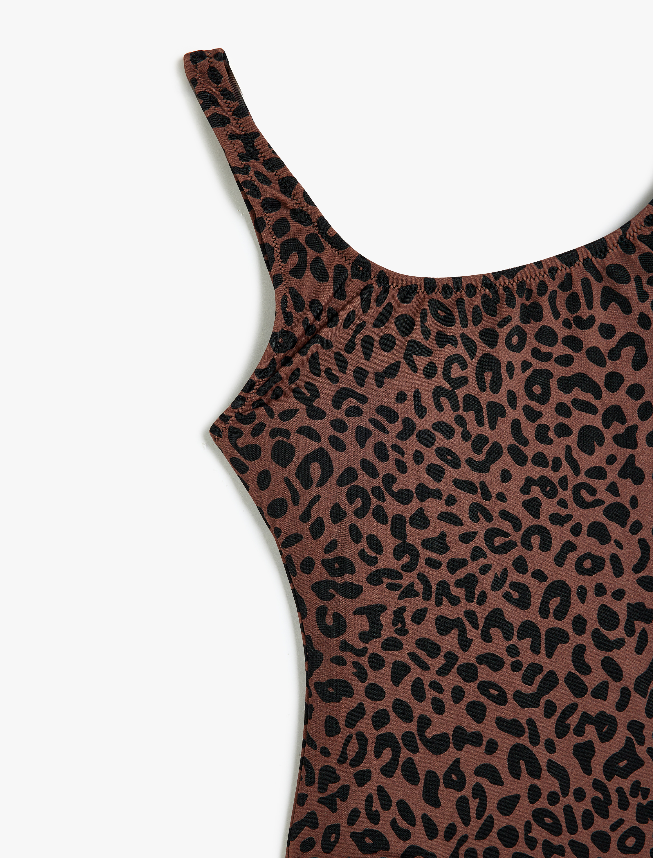 Leopar Mayo Kalın Askılı U Yaka