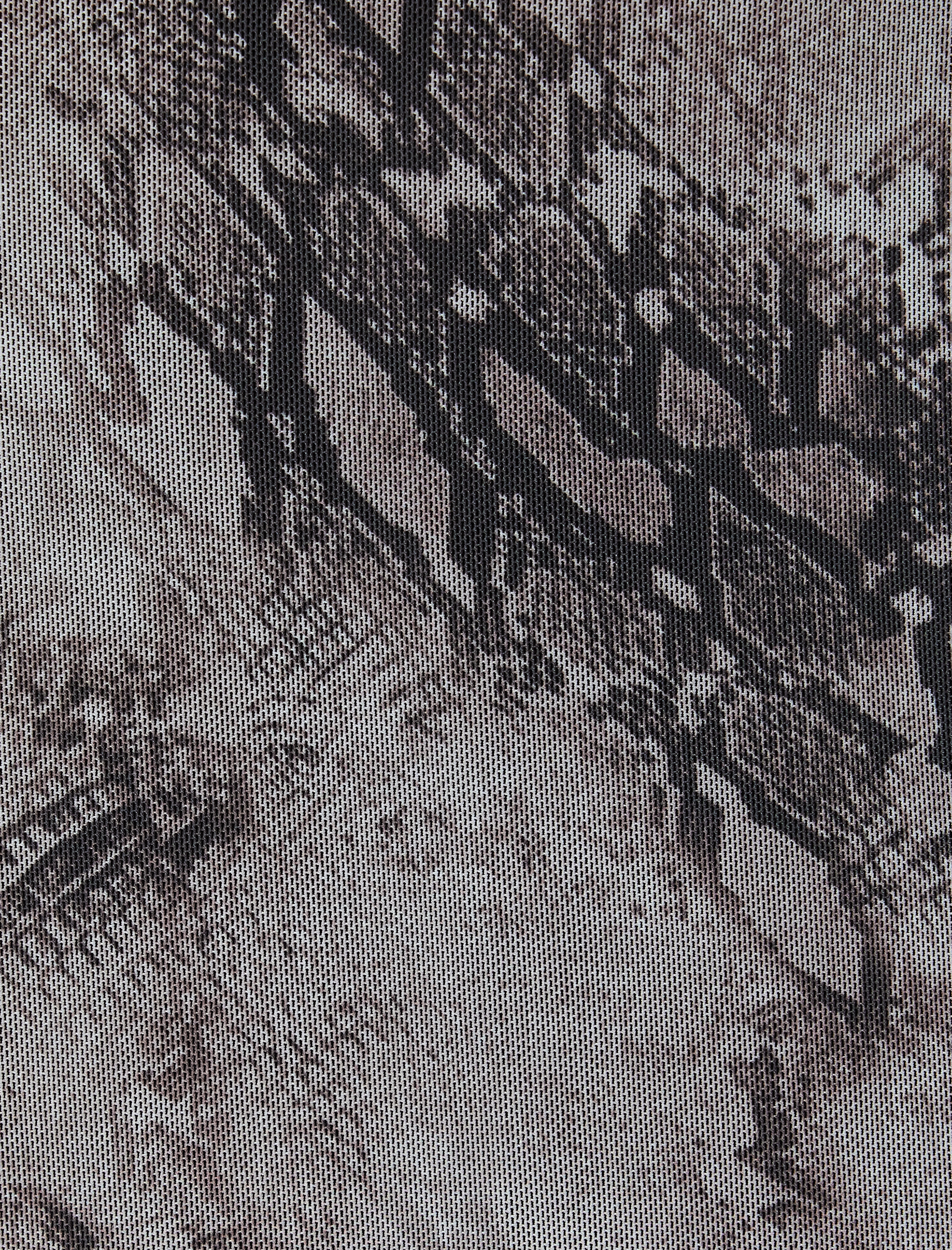   Tül Midi Etek Soyut Desenli Beli Lastikli Astarlı