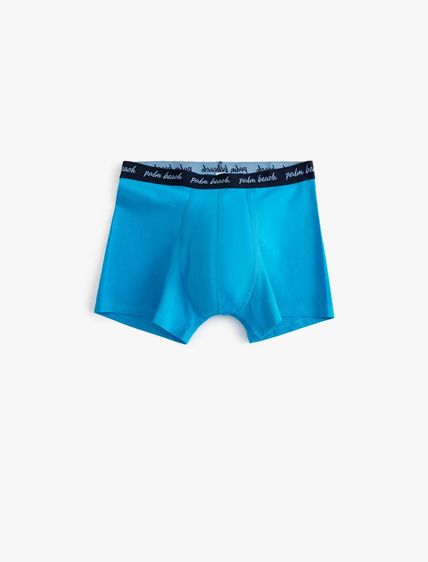   Slim Fit Desenli Pamuklu 3'lü Boxer Seti