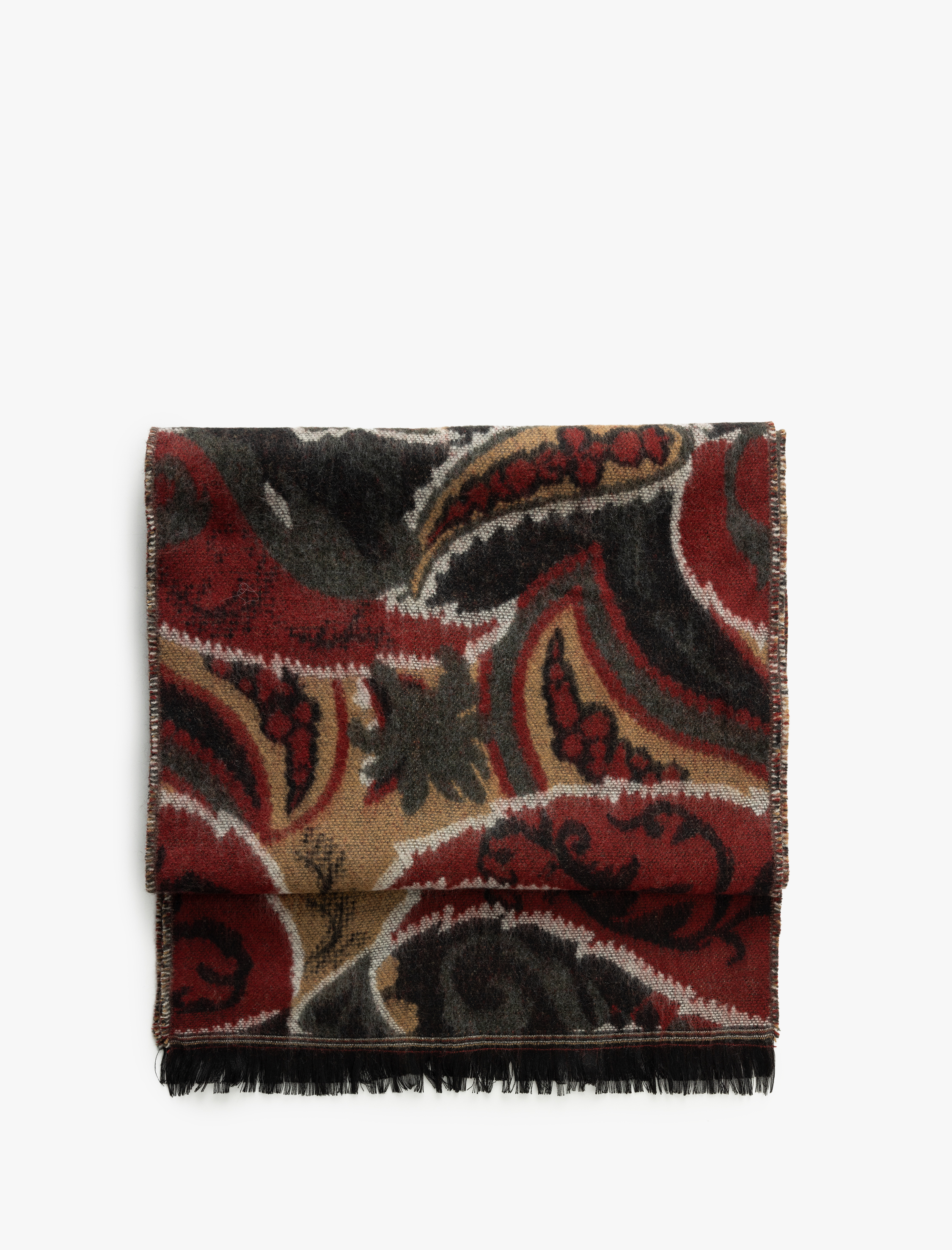  Kadın Uzun Atkı Etnik Desenli Püsküllü