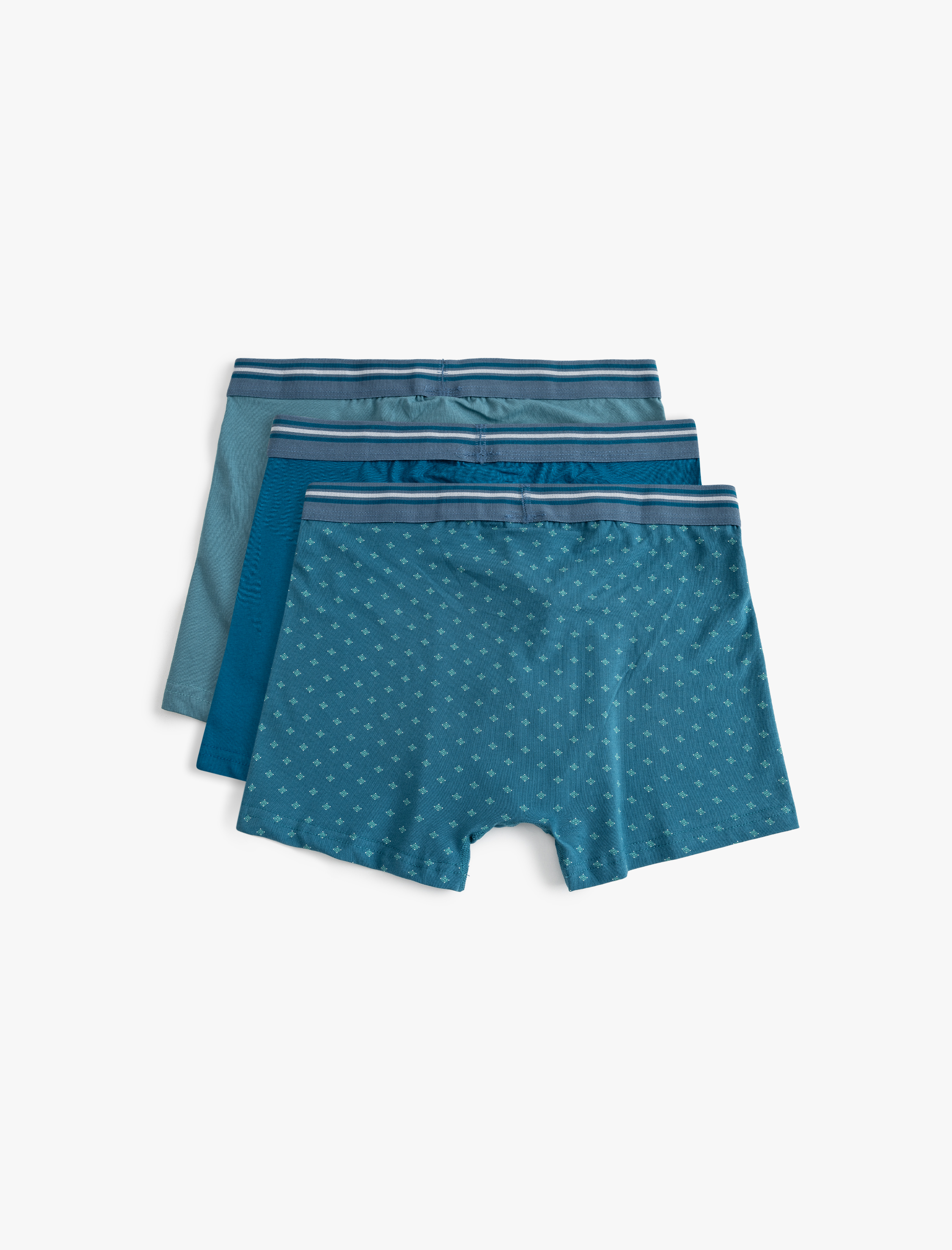   Boxer Seti 3'lü Pamuklu Bel Detaylı