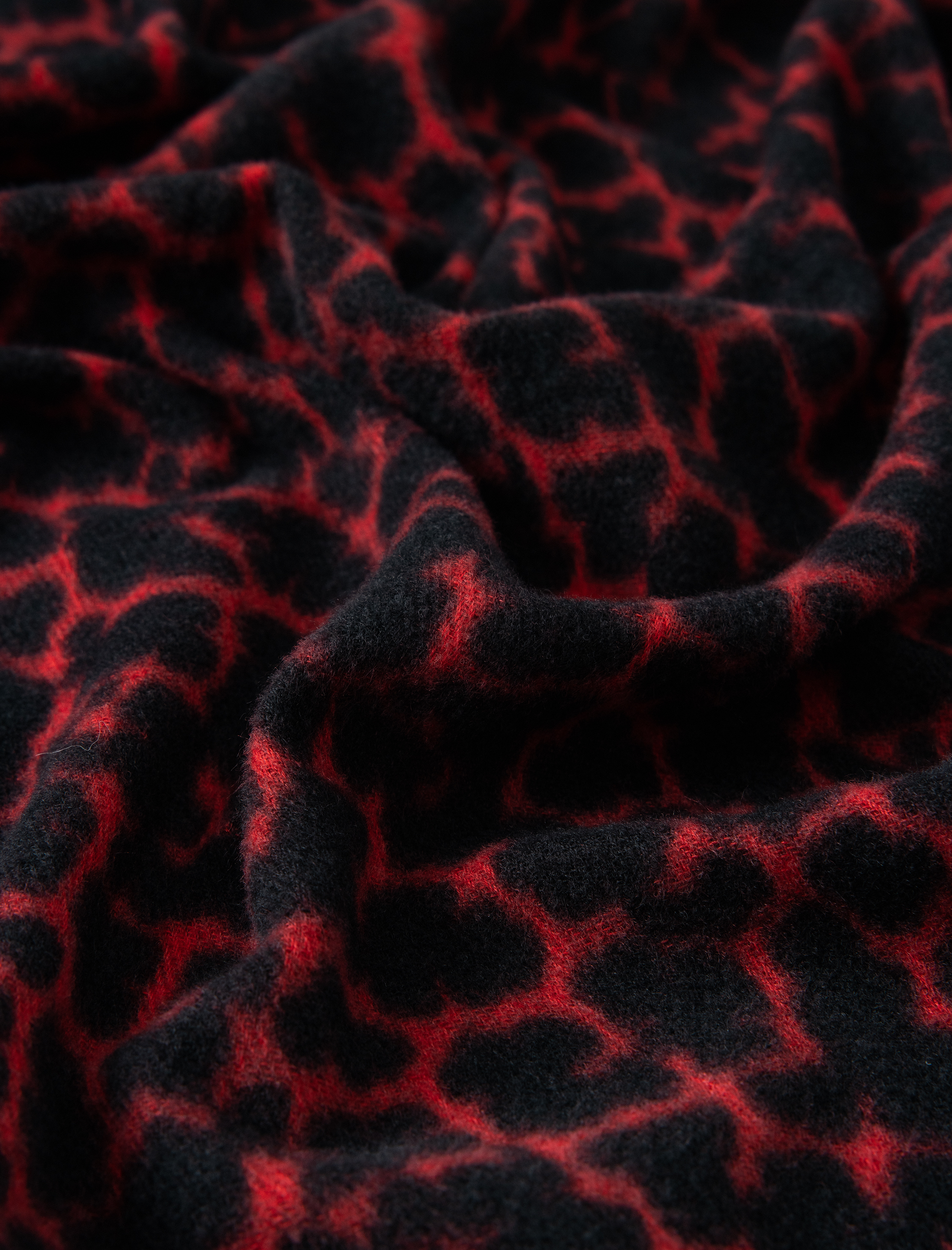  Kadın Uzun Atkı Soyut Desenli İnce Püsküllü Yumuşak Dokulu