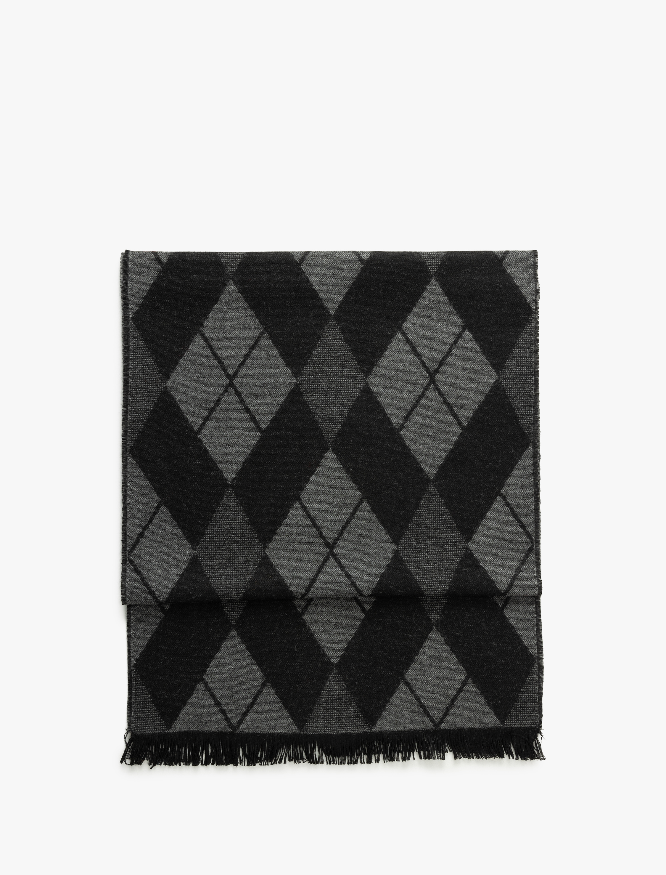  Erkek Baklava Desenli Atkı Uzun Püsküllü