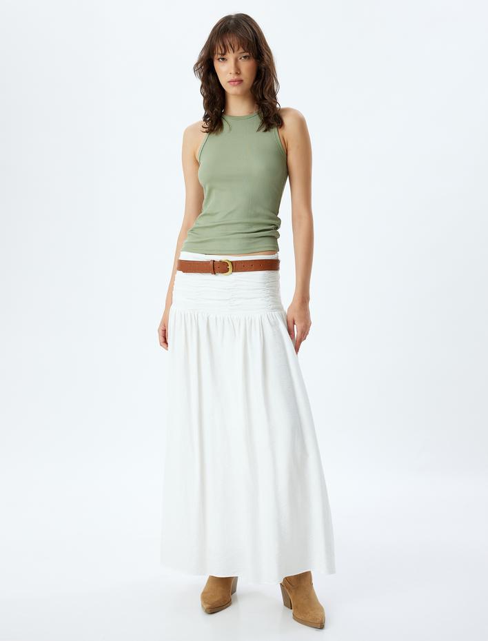  Halter Yaka Fitilli Slim Fit Atlet