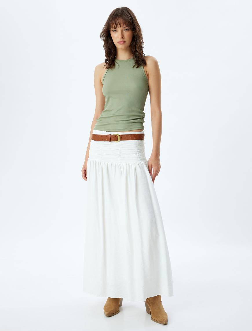   Halter Yaka Fitilli Slim Fit Atlet