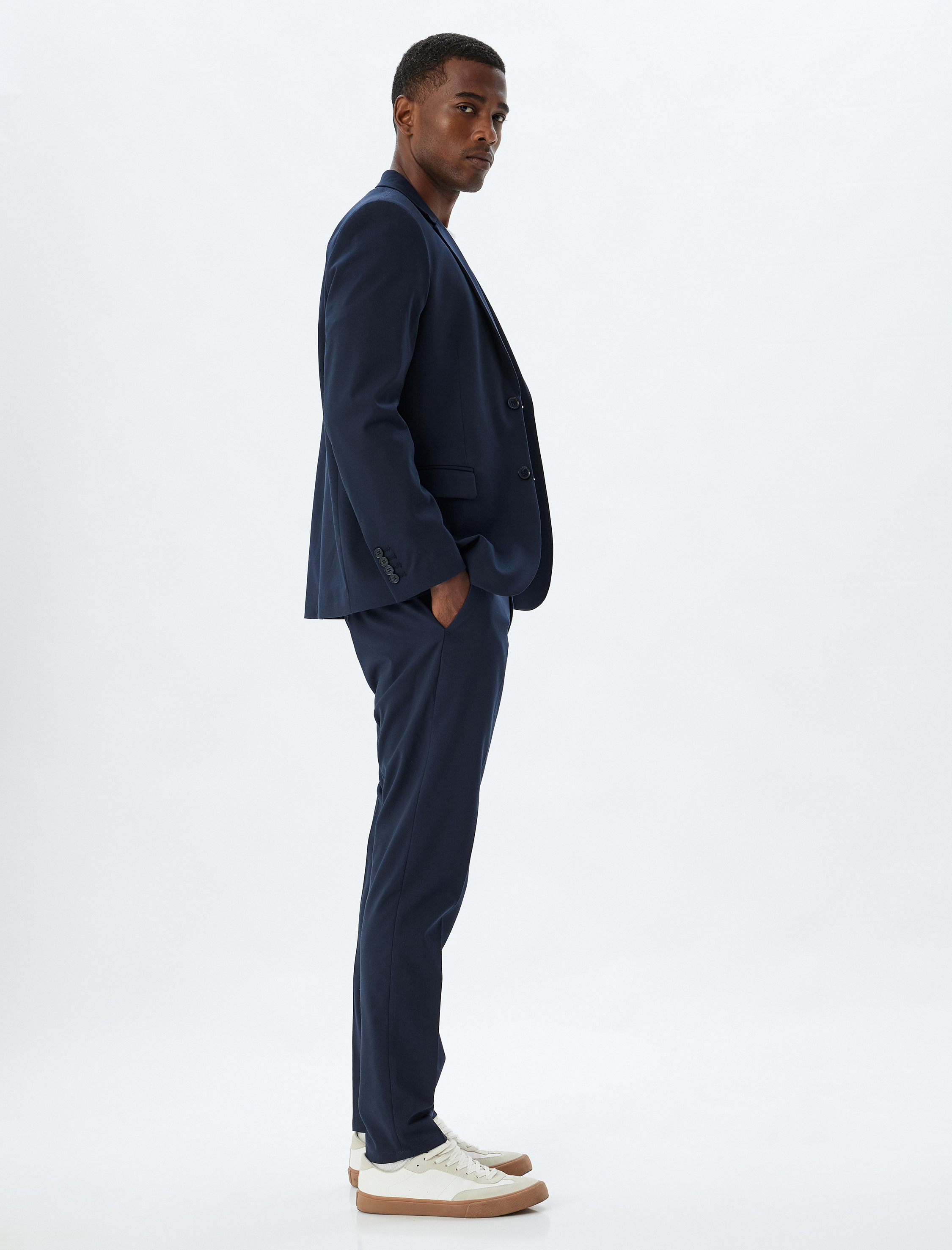   Chino Pantolon Regular Fit Cep Detaylı Düğmeli